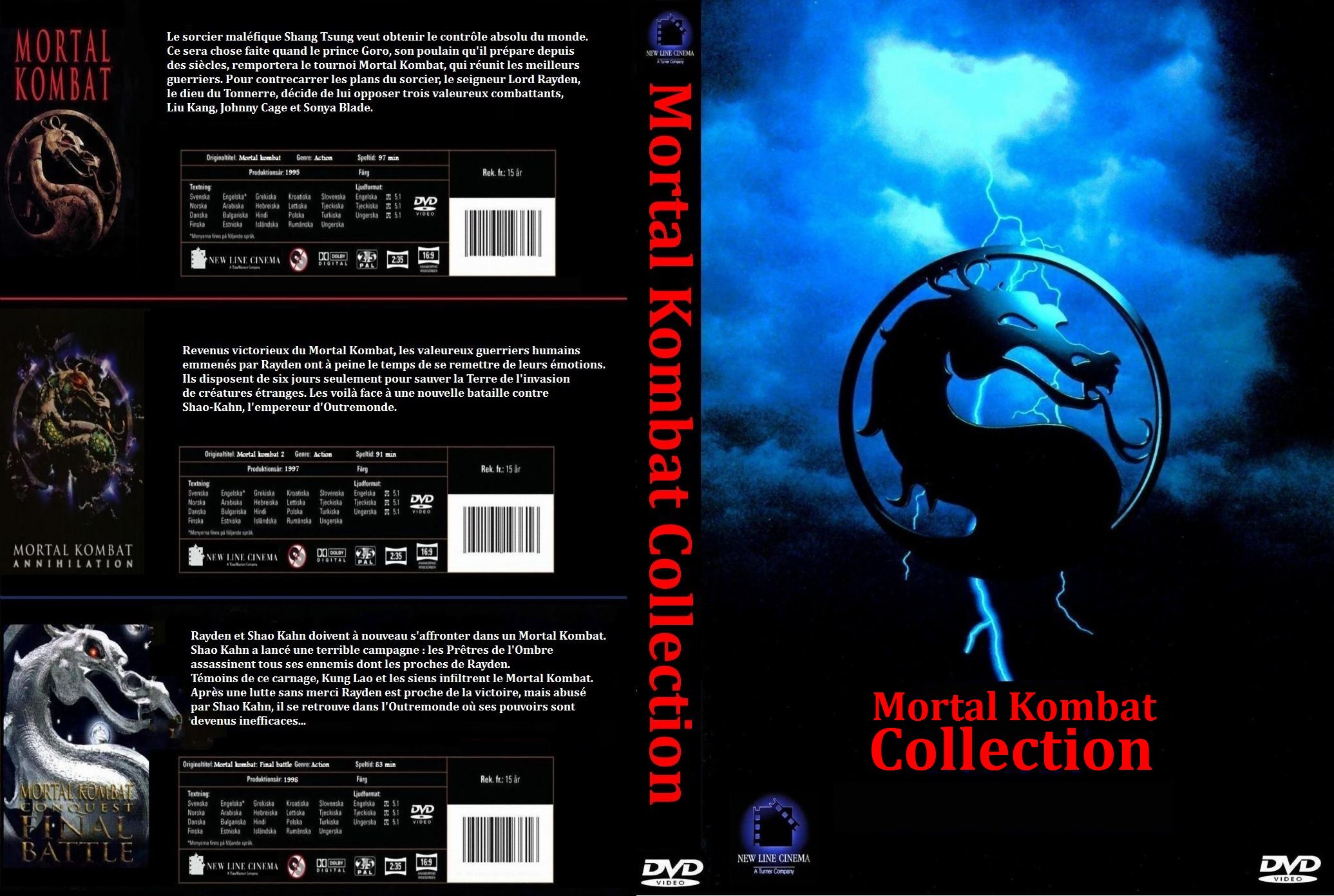 Jaquette DVD Mortal Kombat Trilogie Custom 