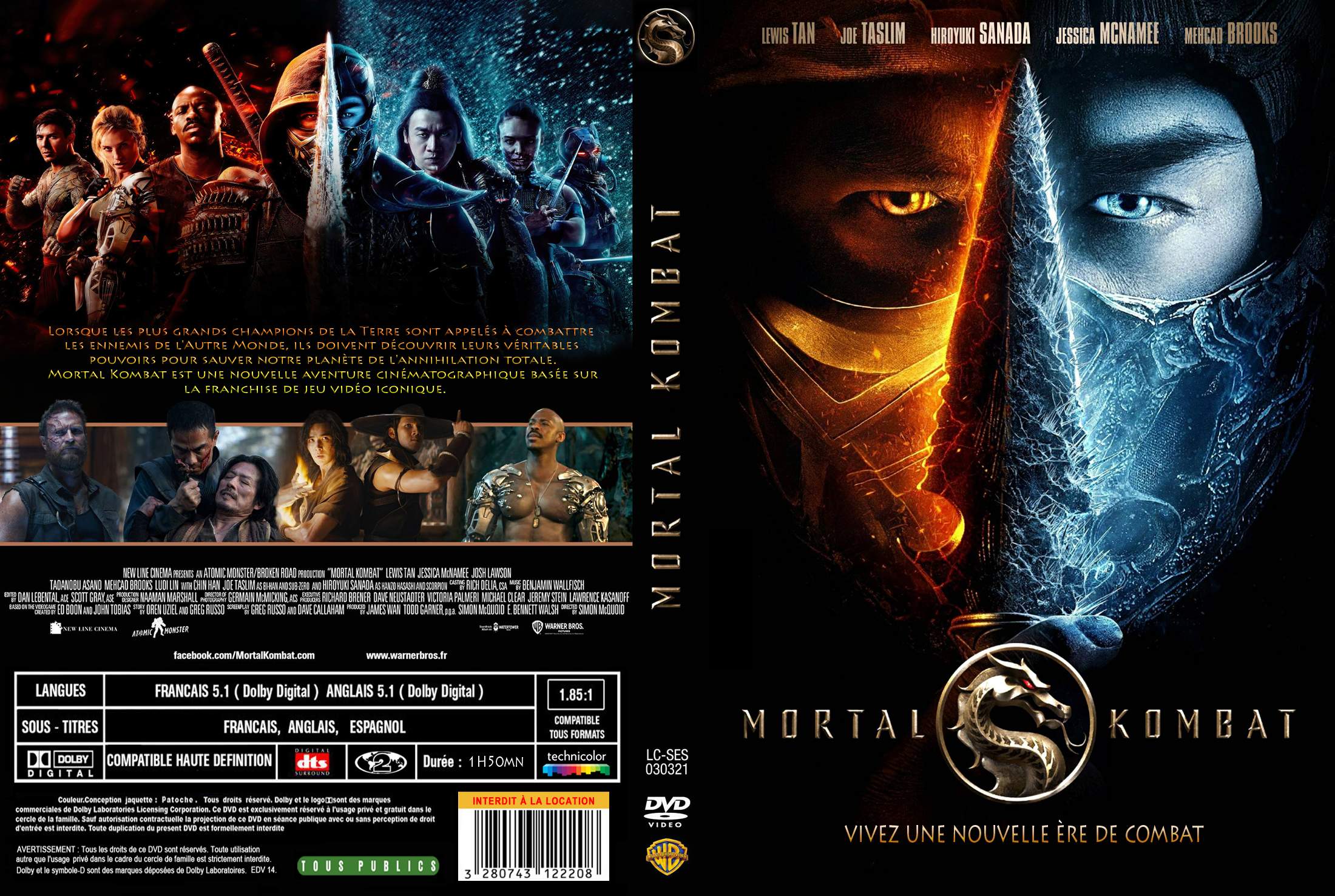 Jaquette DVD Mortal Kombat (2021) custom