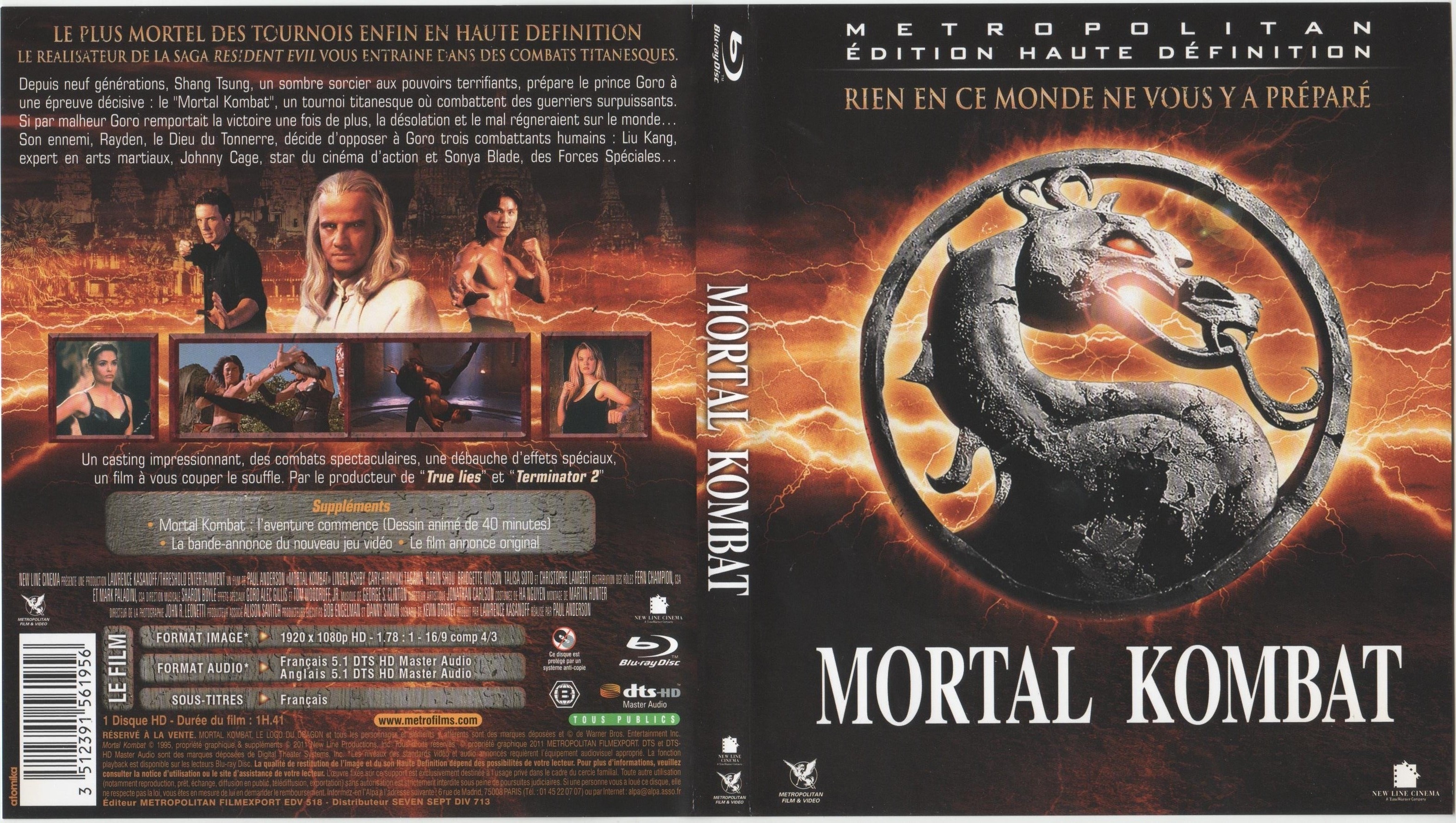 Jaquette DVD Mortal Kombat (BLU-RAY)