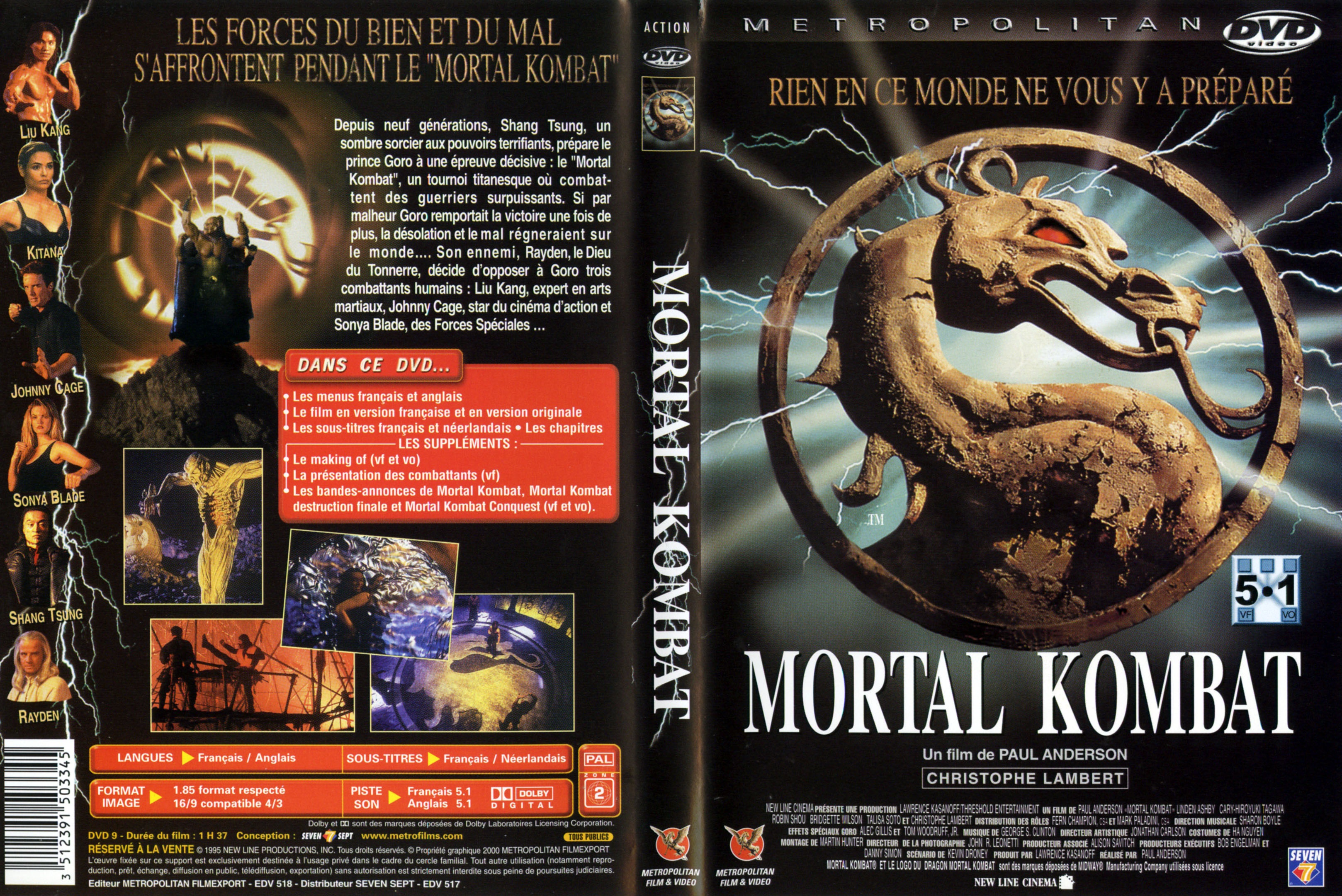 Jaquette DVD Mortal kombat