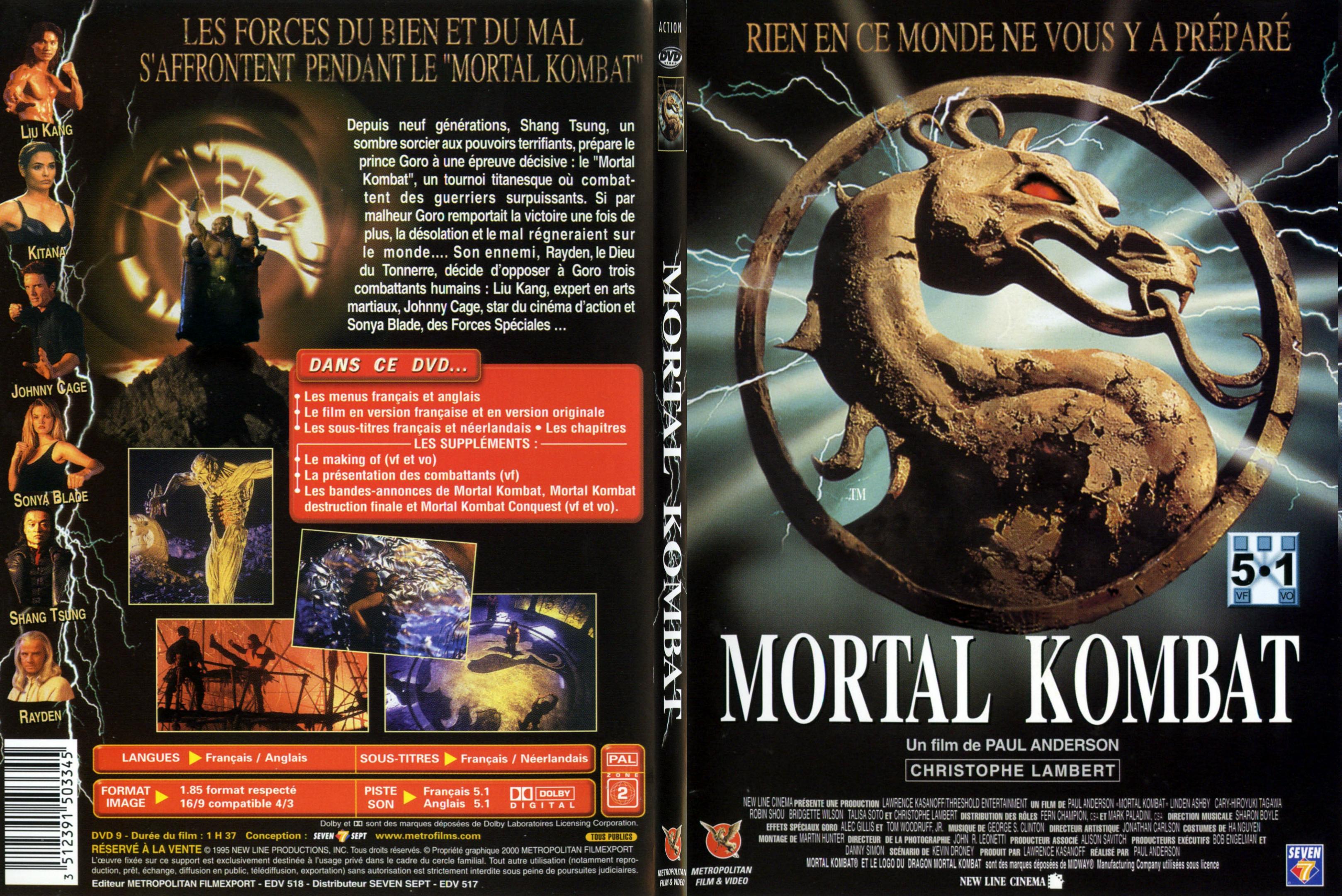 Jaquette DVD Mortal kombat - SLIM