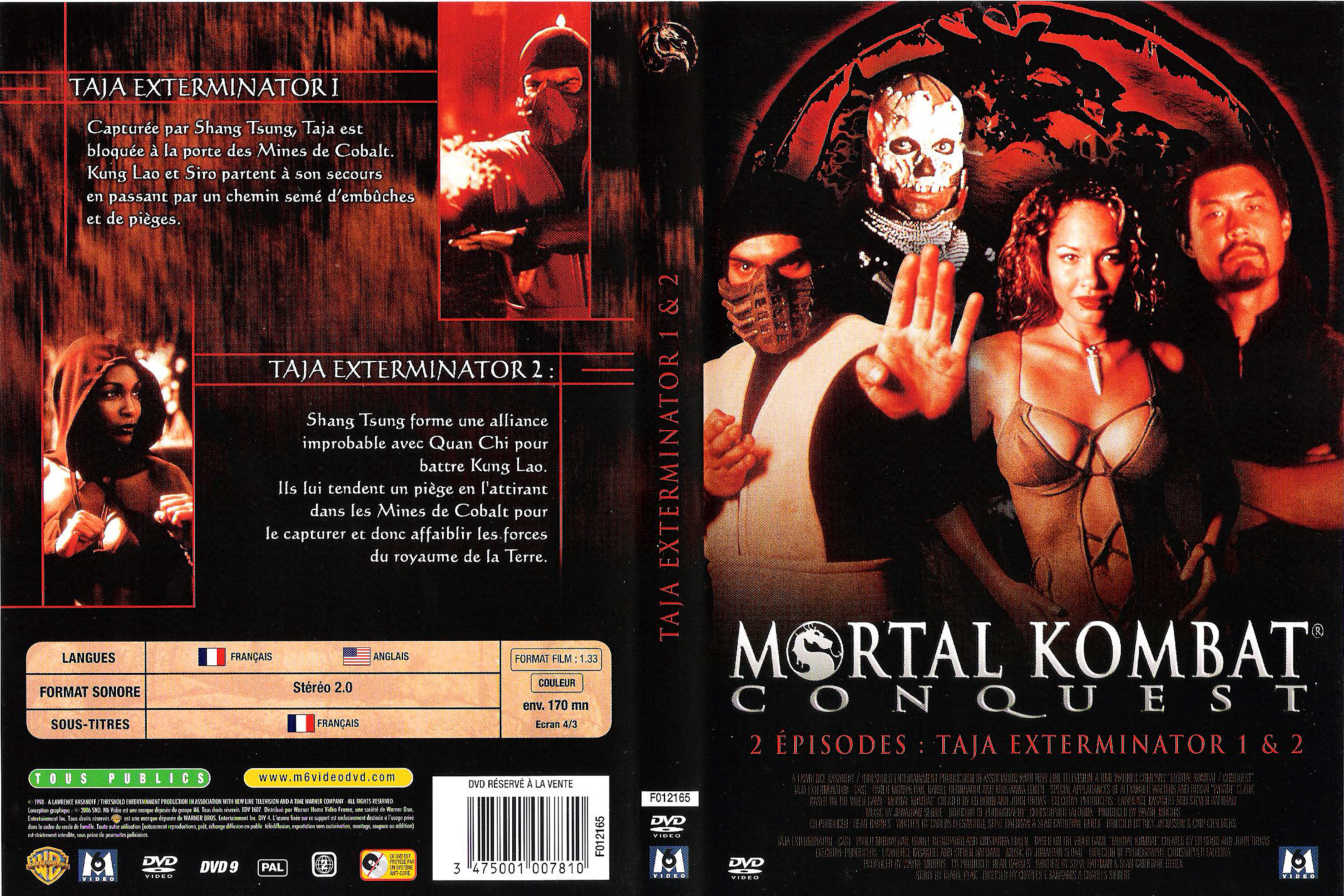Jaquette DVD Mortal kombat conquest (taja exterminator 1 et 2)