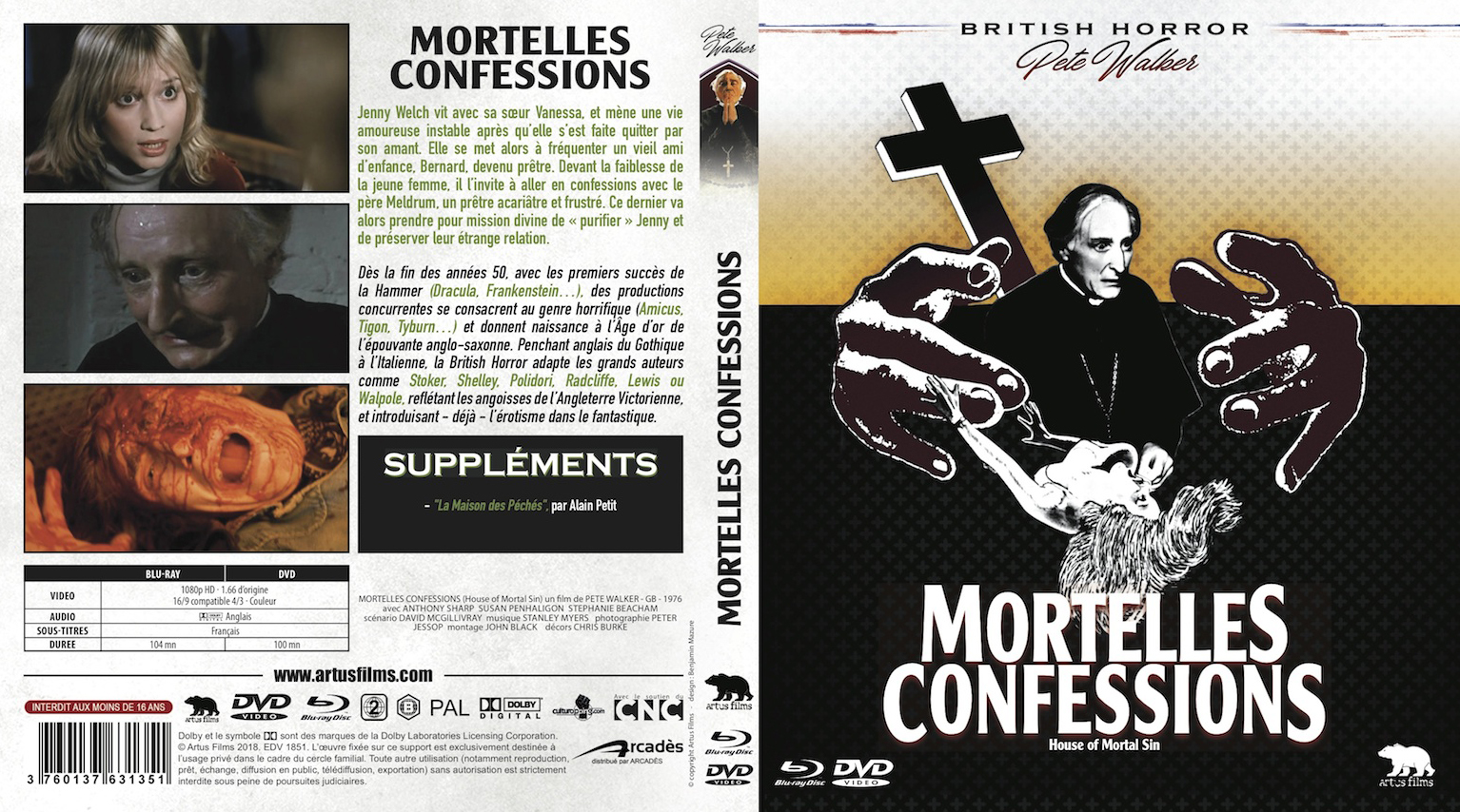 Jaquette DVD Mortelles confessions (BLU-RAY)