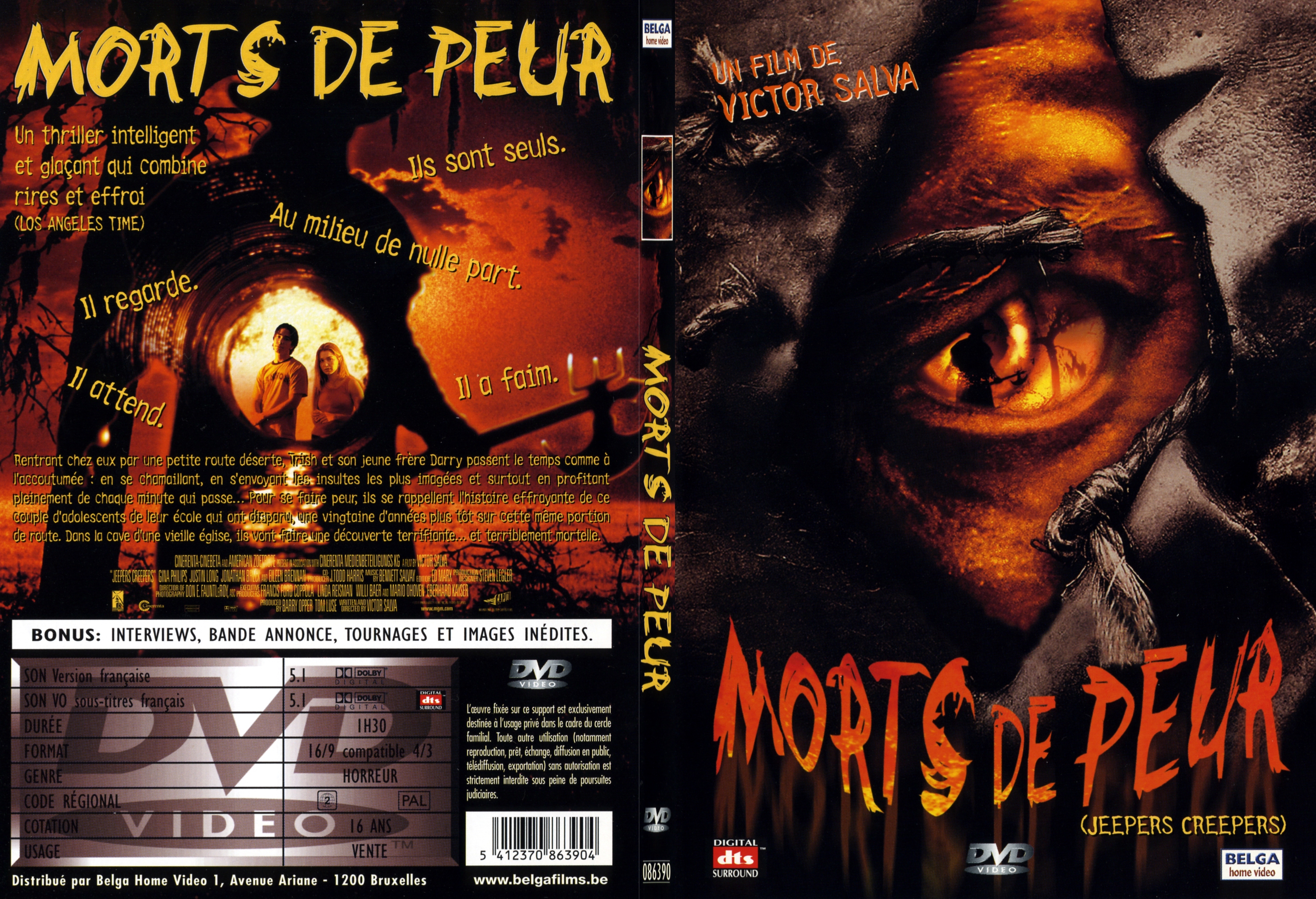 Jaquette DVD Morts de peur - SLIM