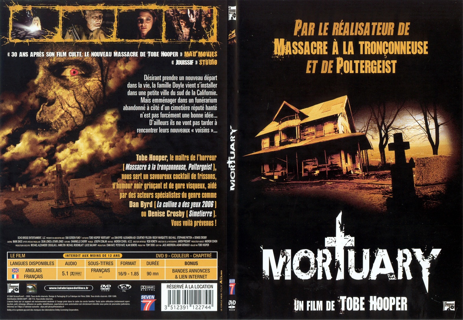 Jaquette DVD Mortuary - SLIM