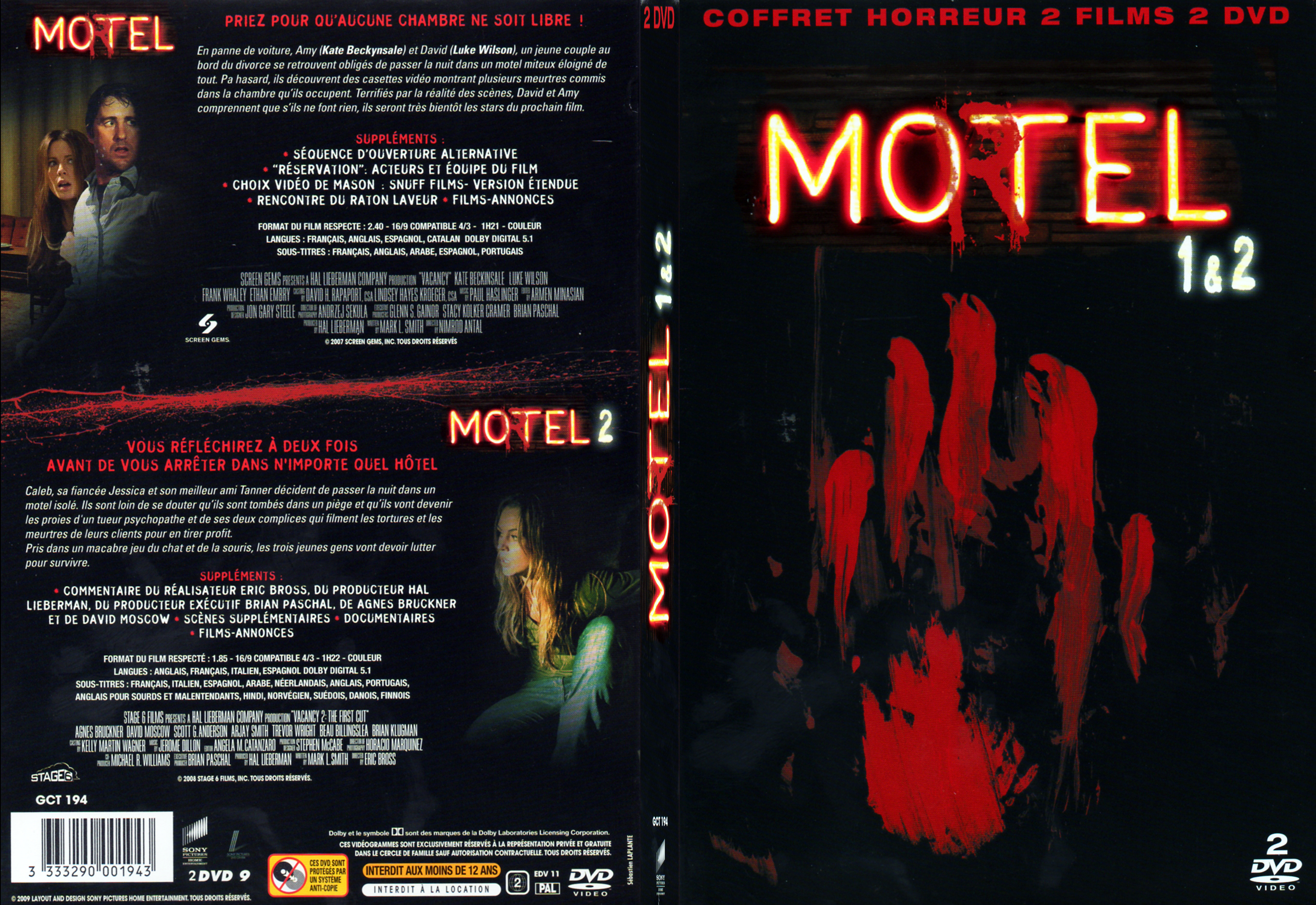 Jaquette DVD Motel 1 et 2 COFFRET - SLIM
