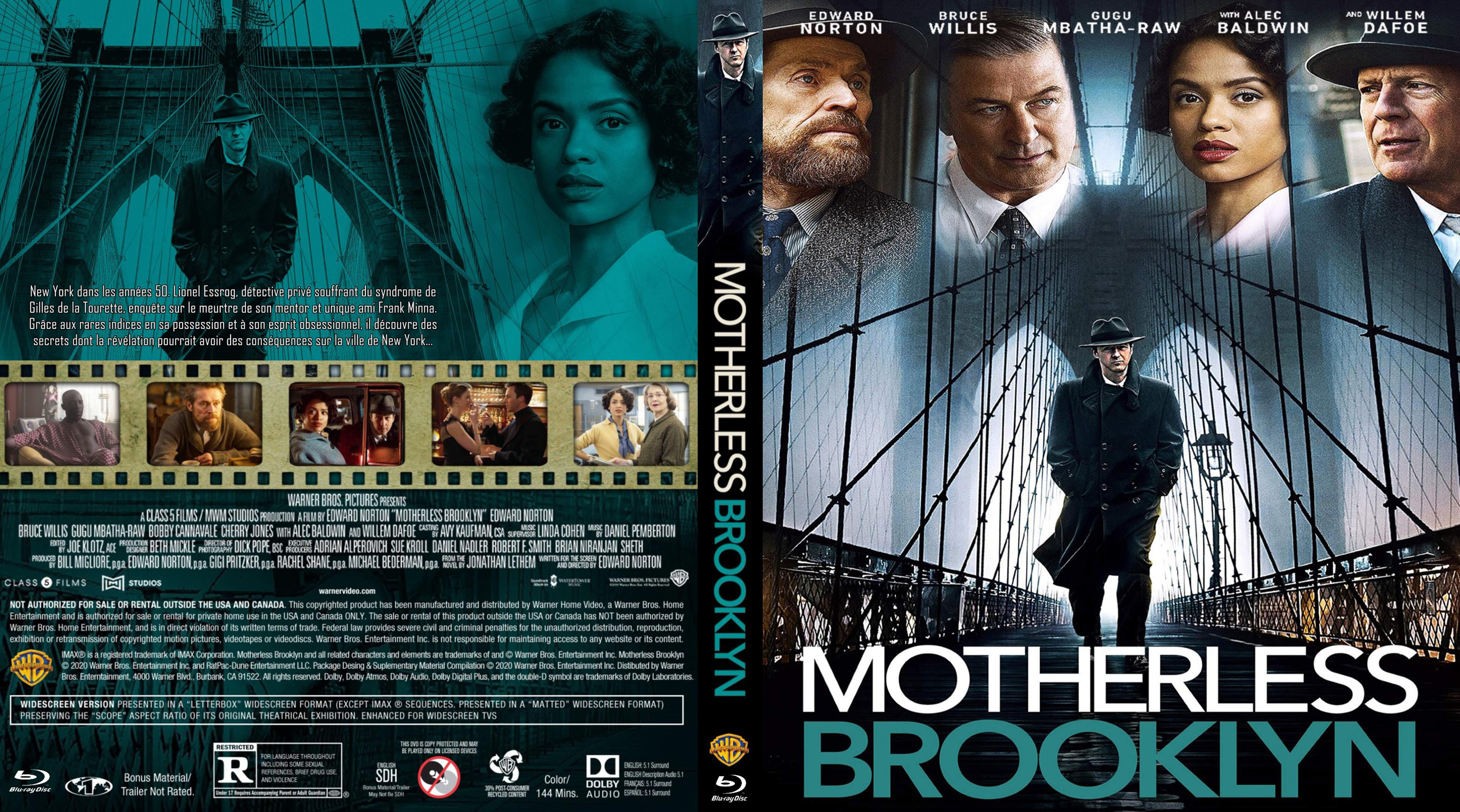 Jaquette DVD Motherless brooklyn custom