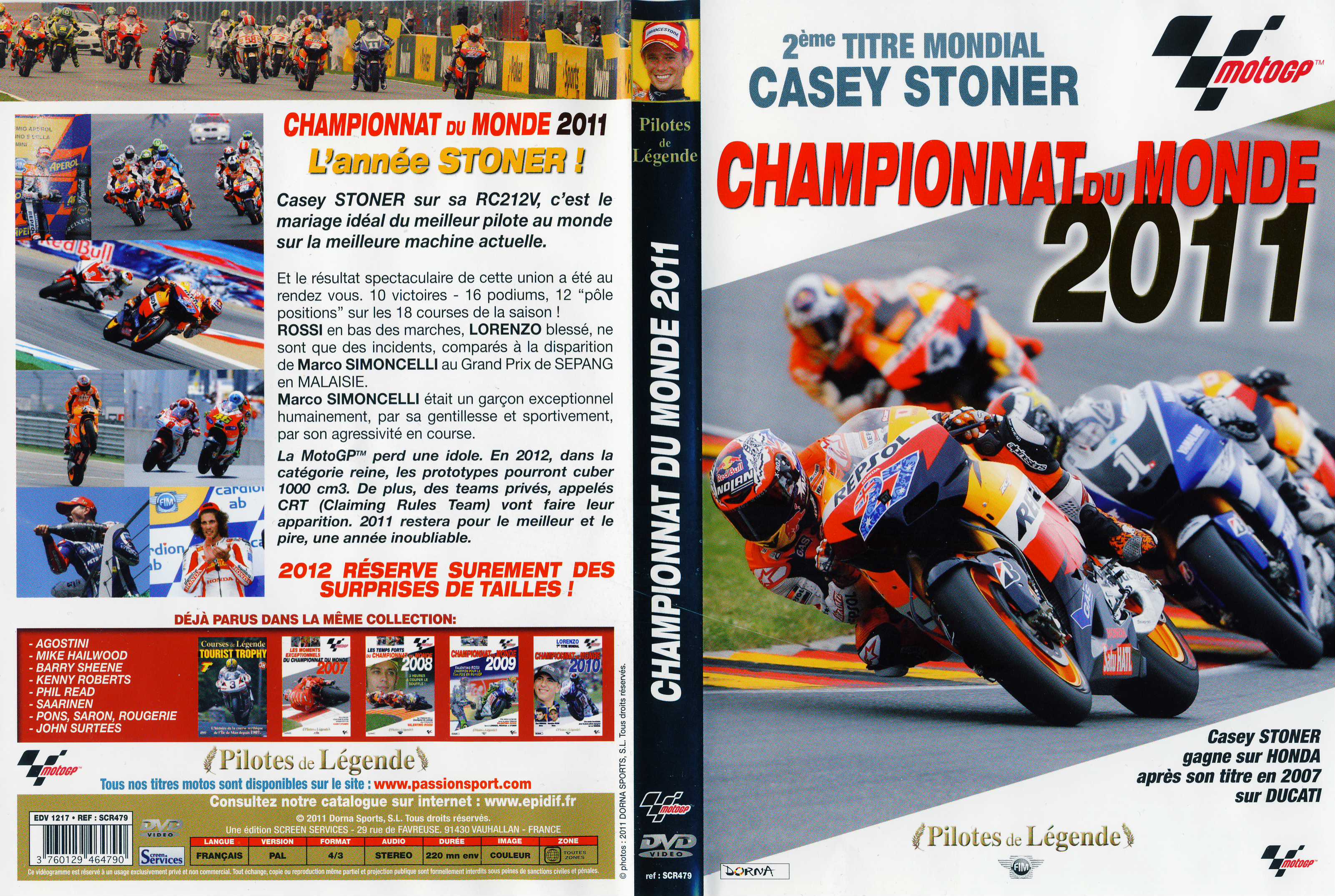 Jaquette DVD MotoGP - Championnat du monde 2011