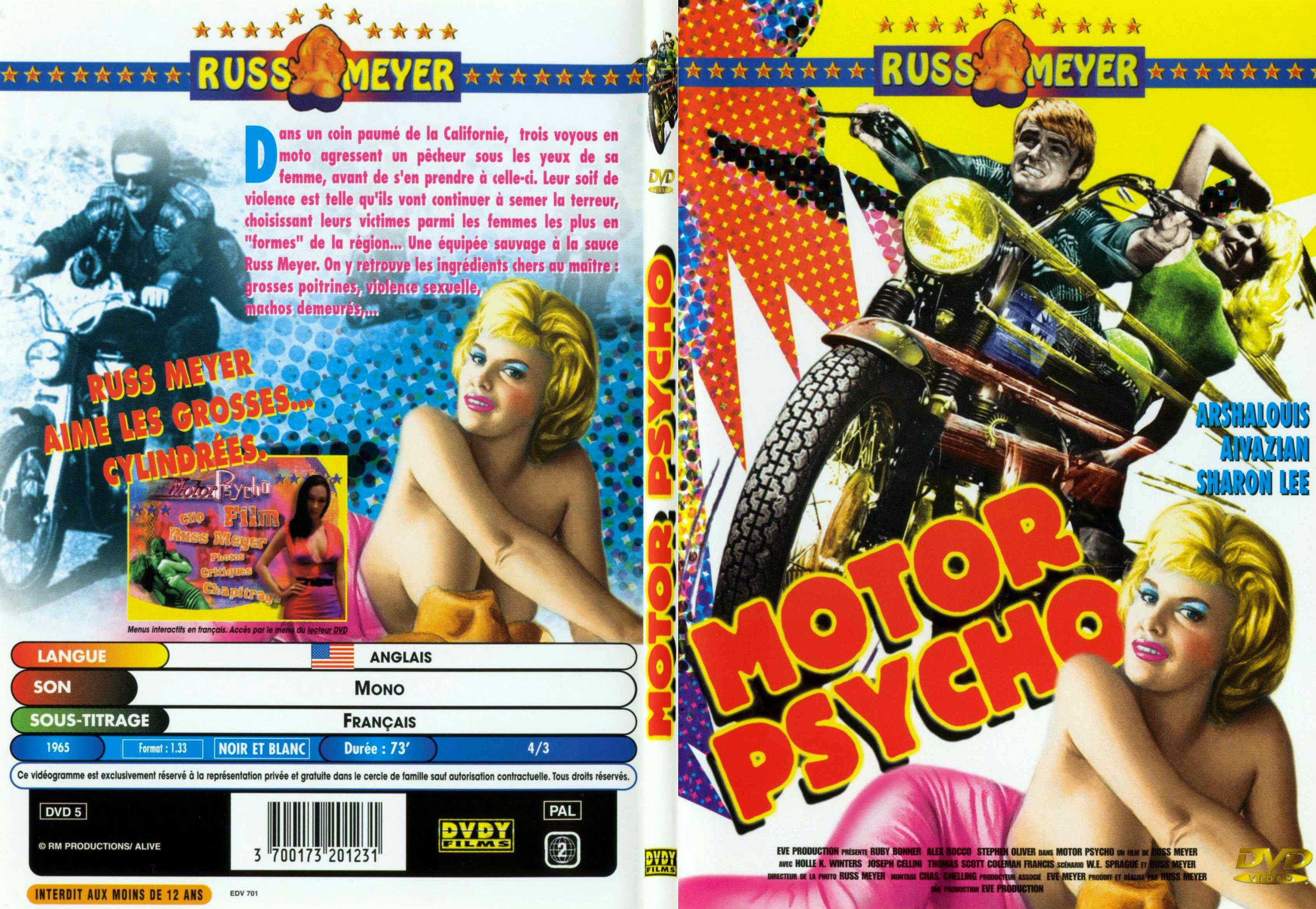 Jaquette DVD Motor psycho - SLIM