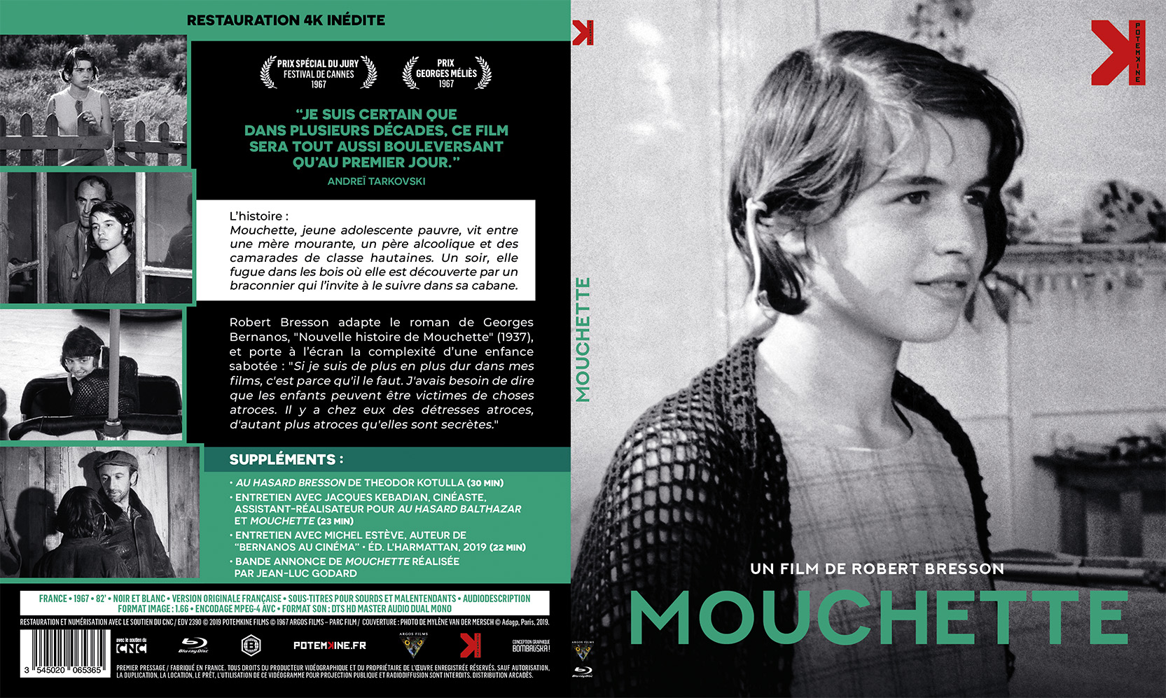Jaquette DVD Mouchette (BLU-RAY)