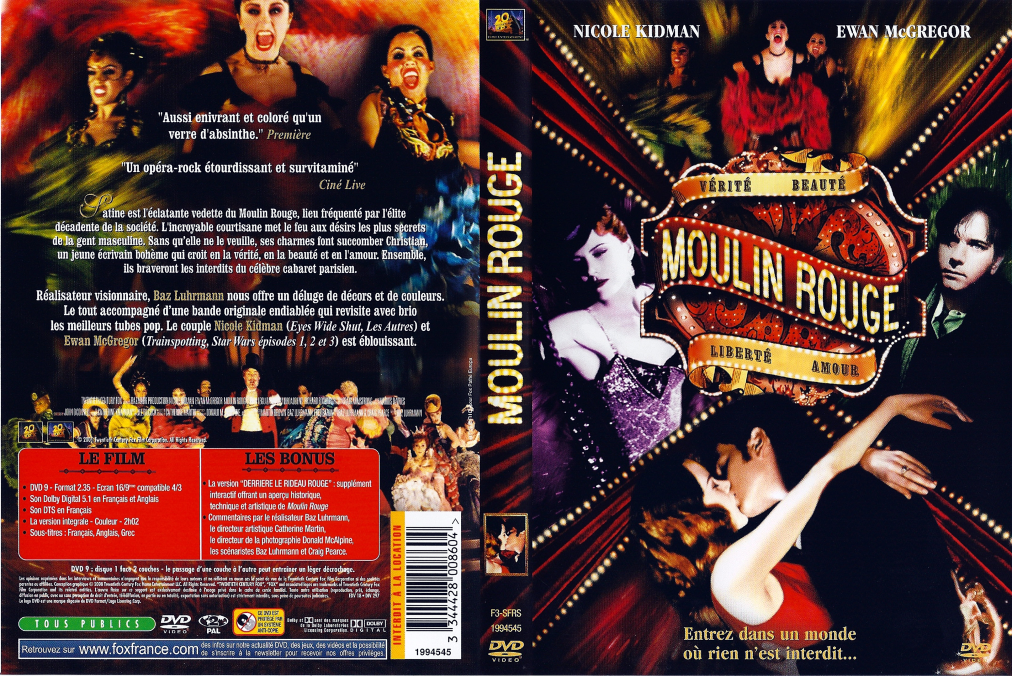 Jaquette DVD Moulin Rouge