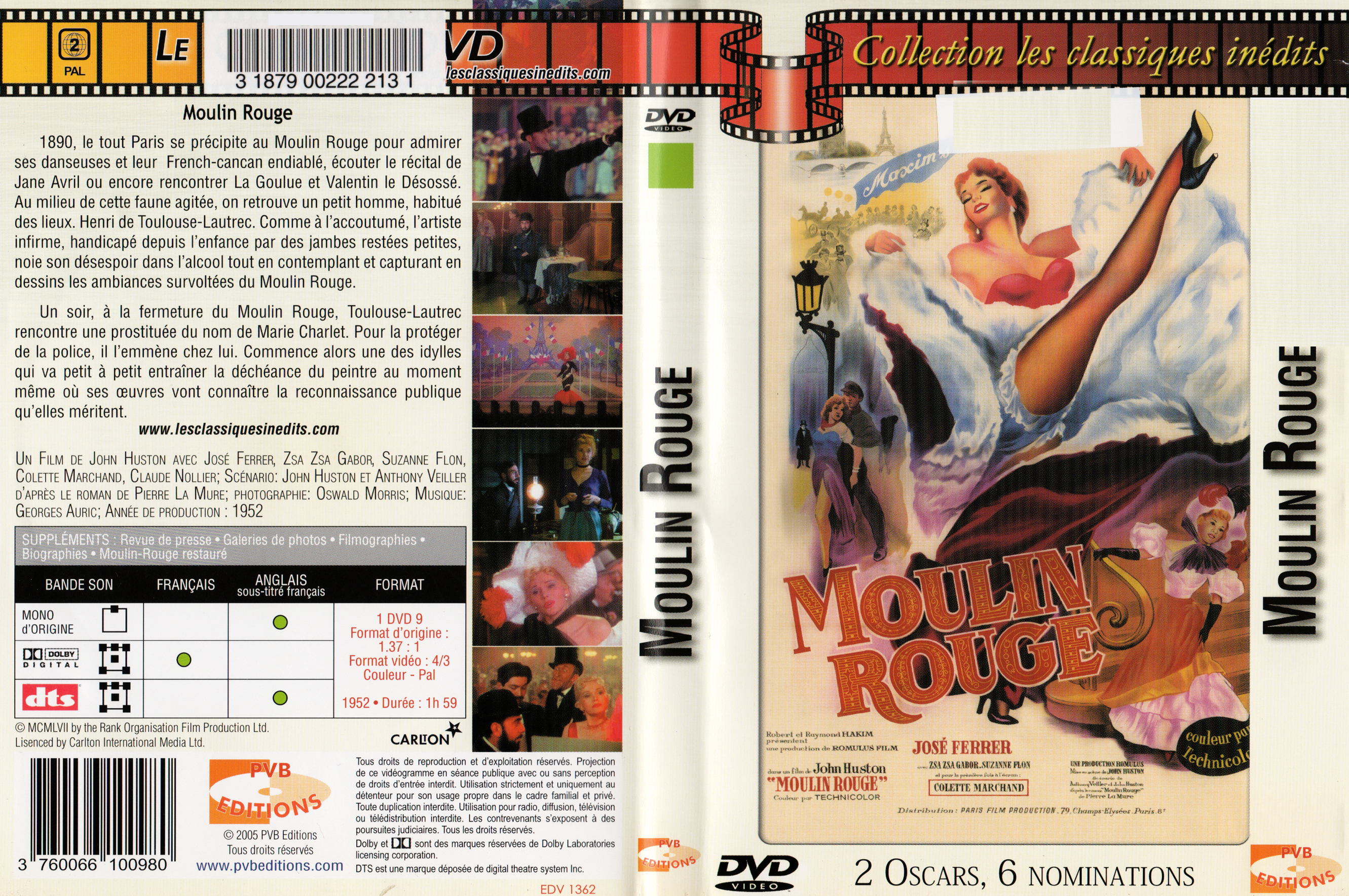 Jaquette DVD Moulin Rouge (1953)