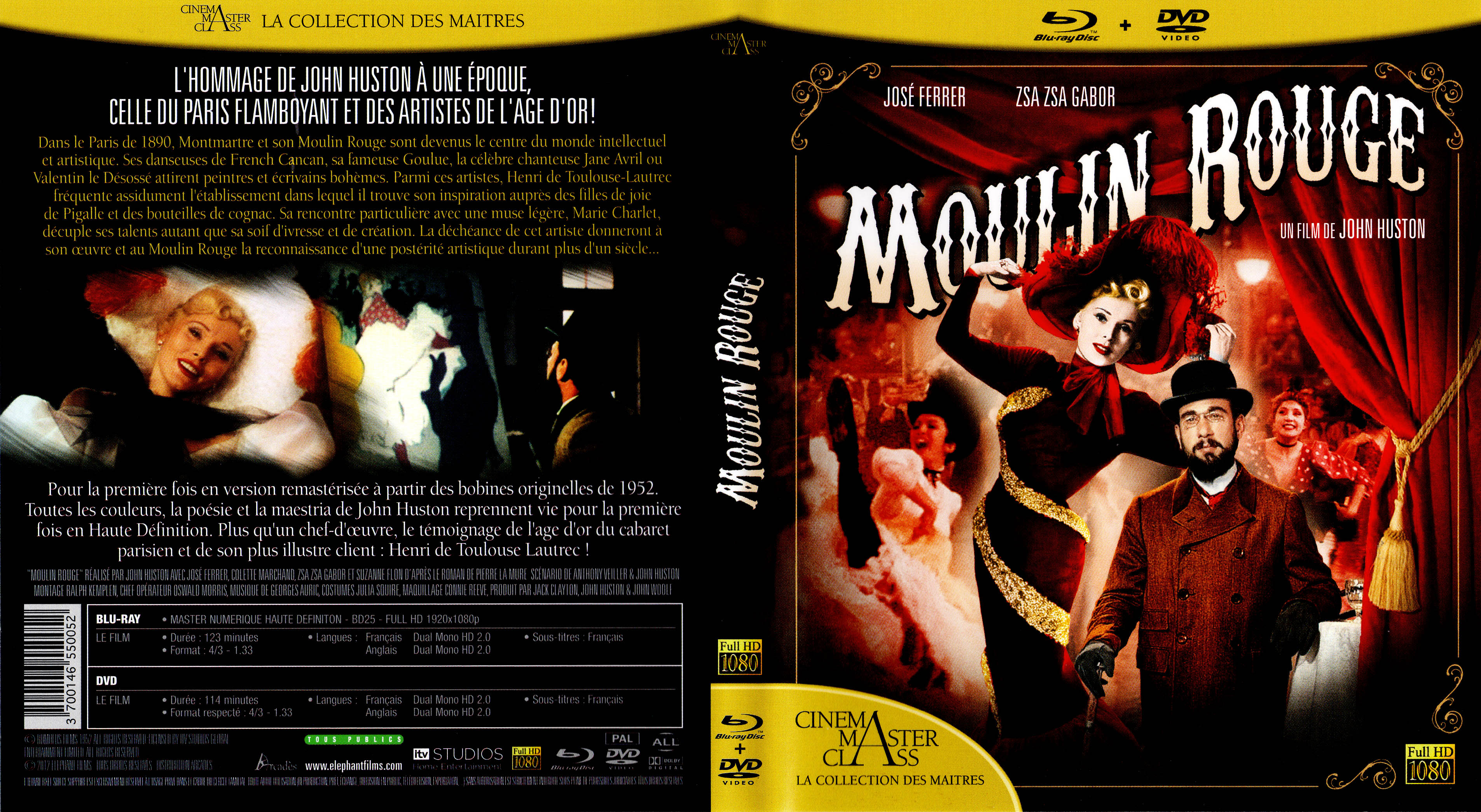 Jaquette DVD Moulin rouge (1953) (BLU-RAY)