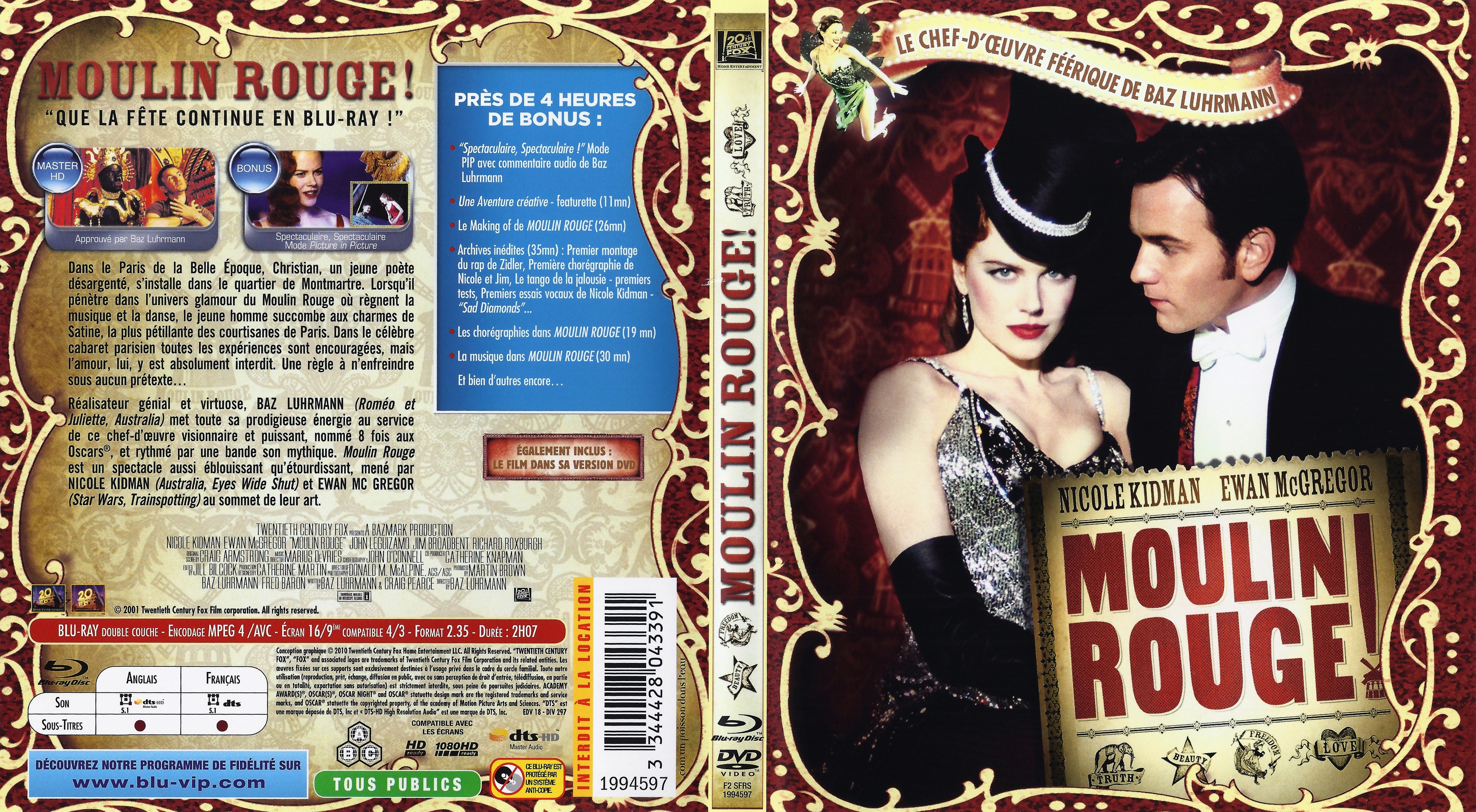 Jaquette DVD Moulin rouge (BLU-RAY)