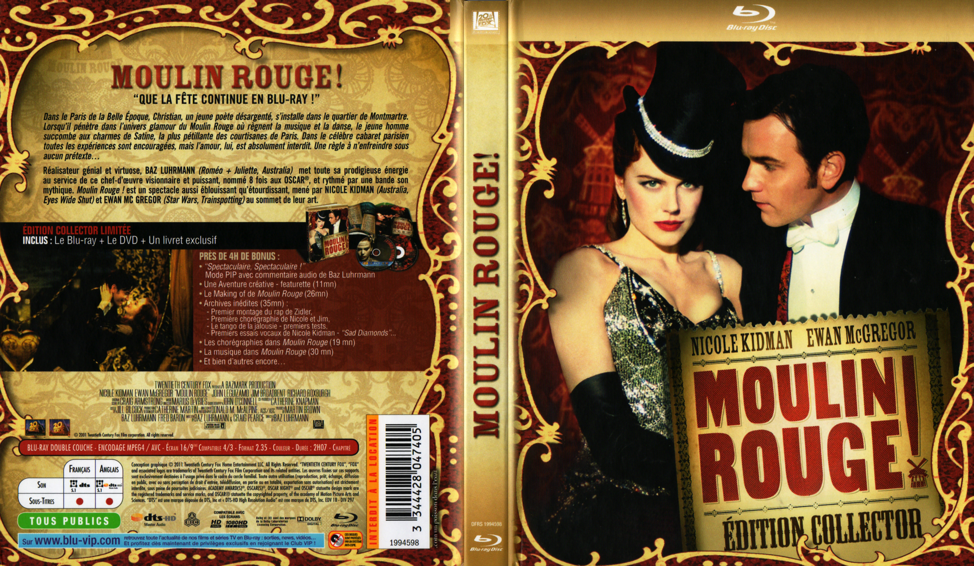 Jaquette DVD Moulin rouge (BLU-RAY) v2