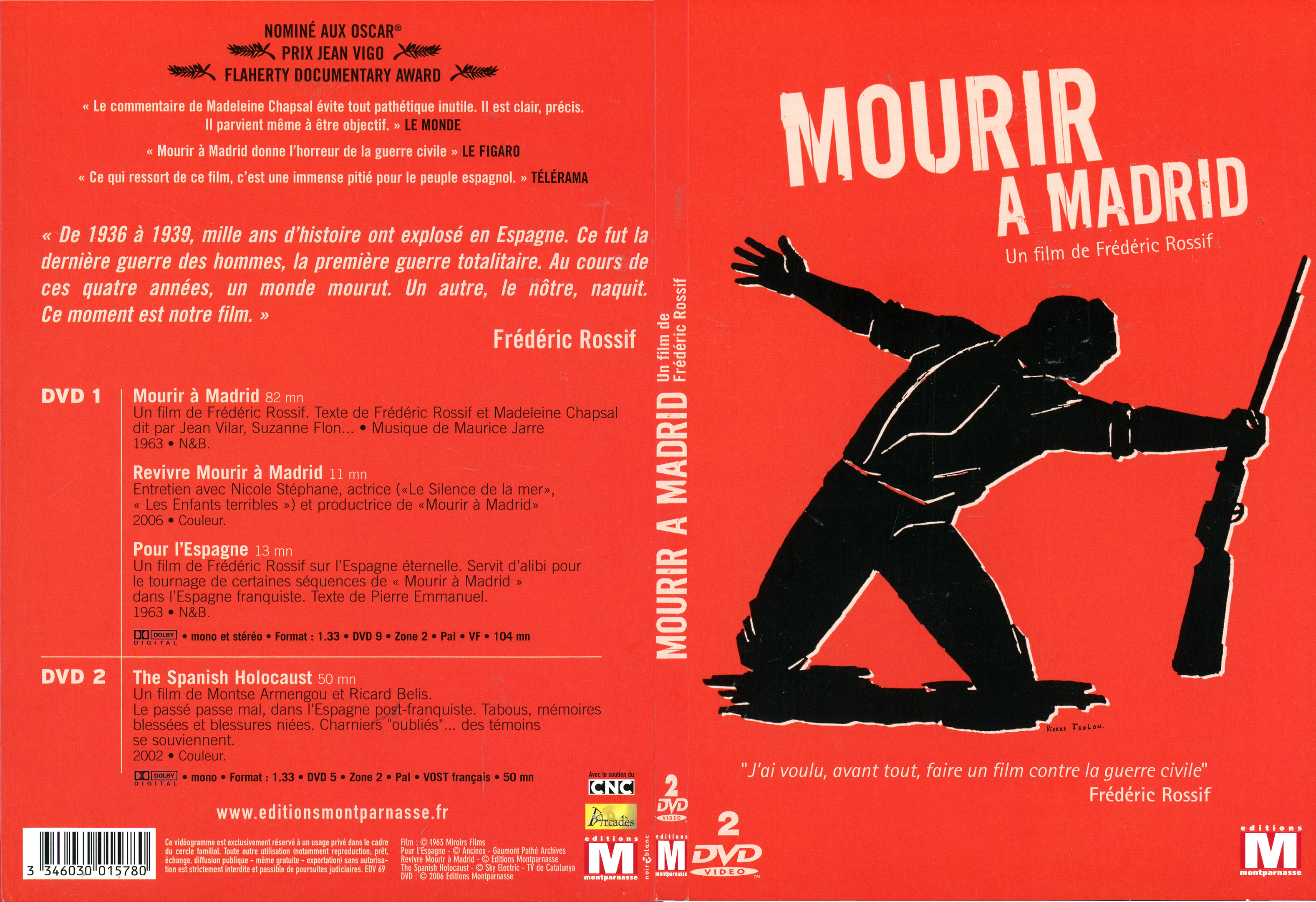Jaquette DVD Mourir  Madrid - SLIM