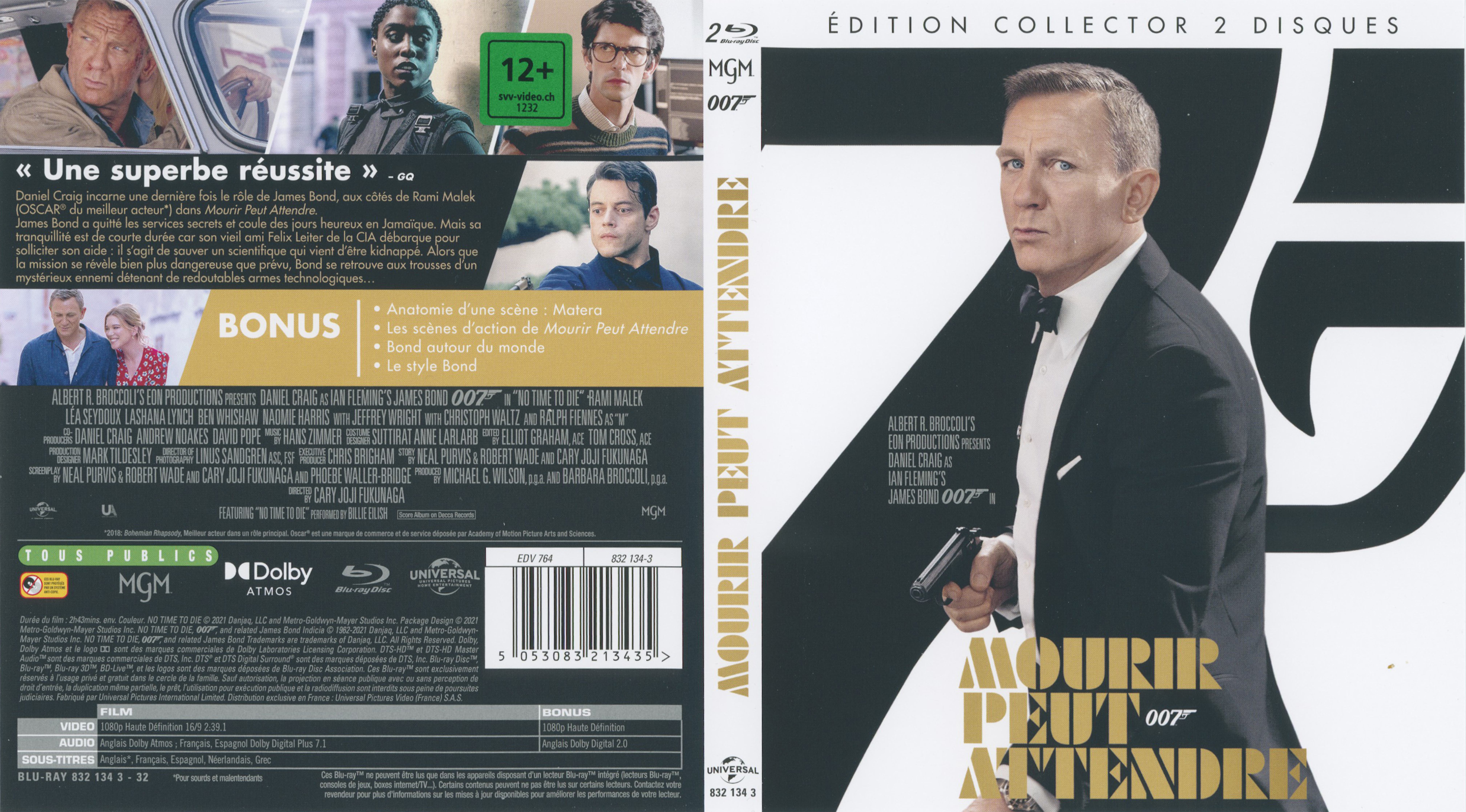 Jaquette DVD Mourir peut attendre (BLU-RAY)