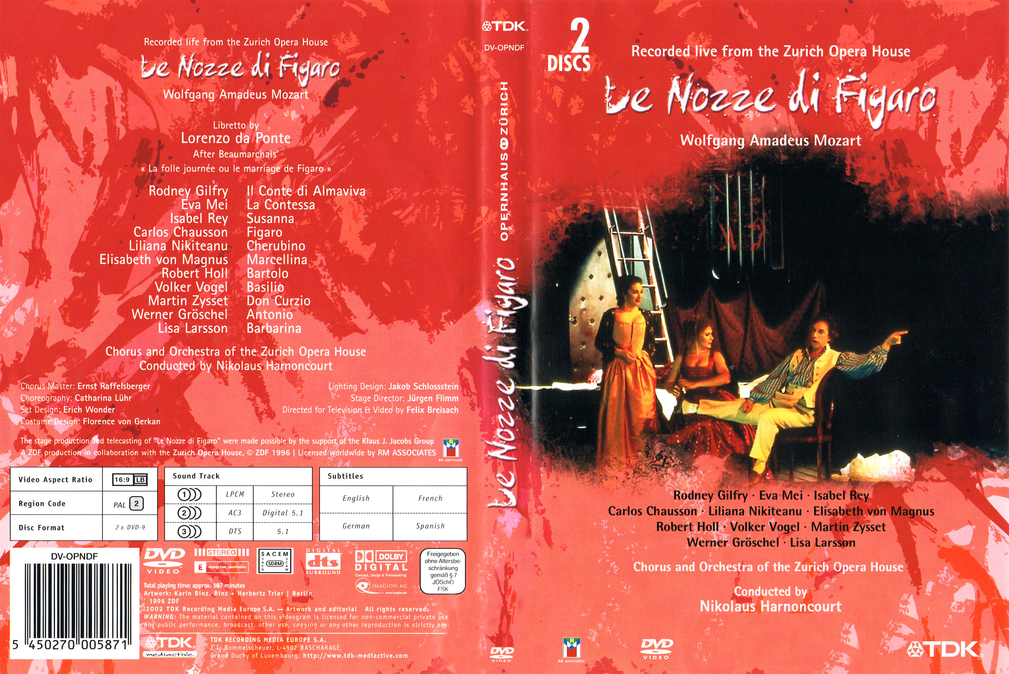 Jaquette DVD Mozart - le nozze di figaro