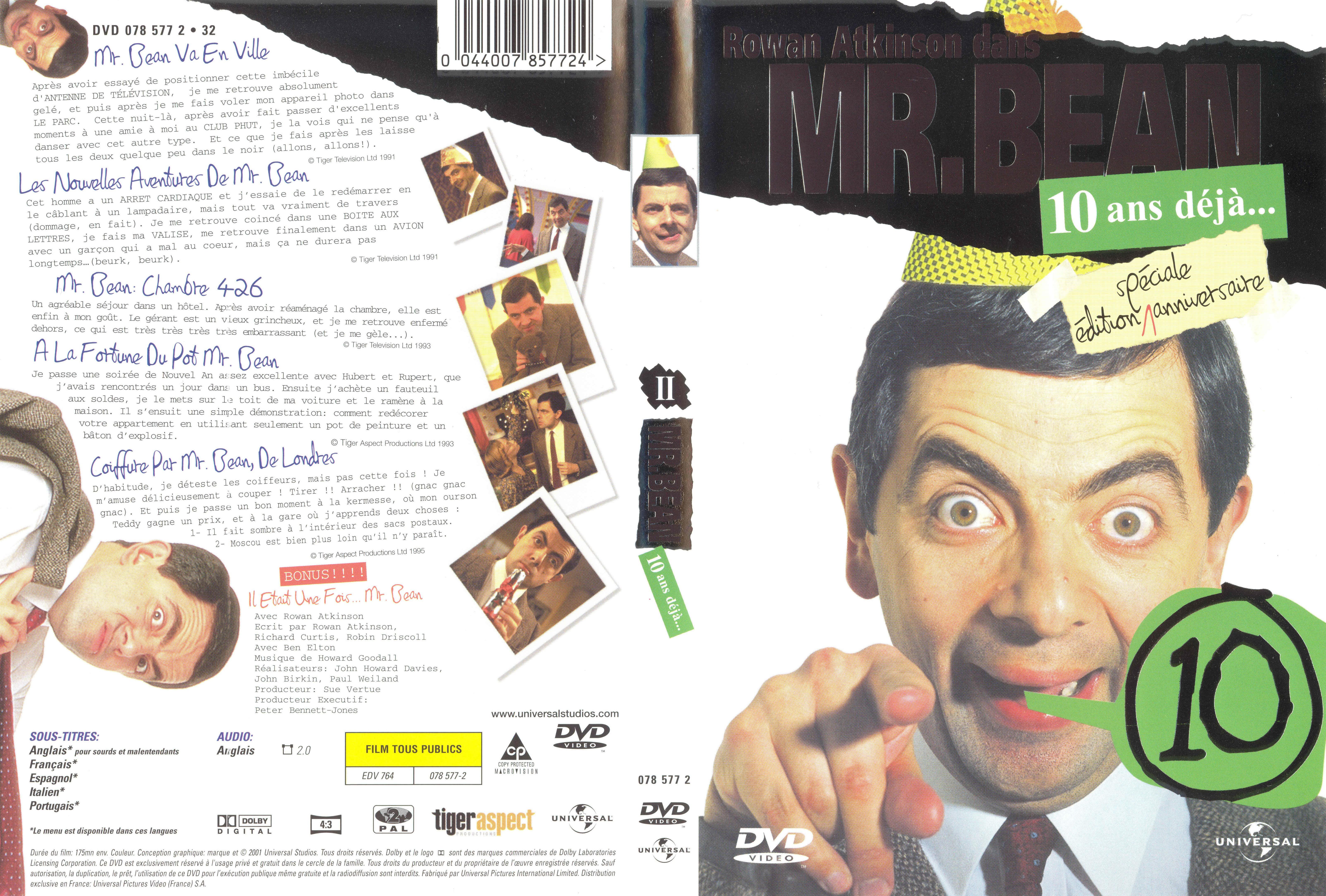 Jaquette DVD Mr Bean 10 ans dej vol 2