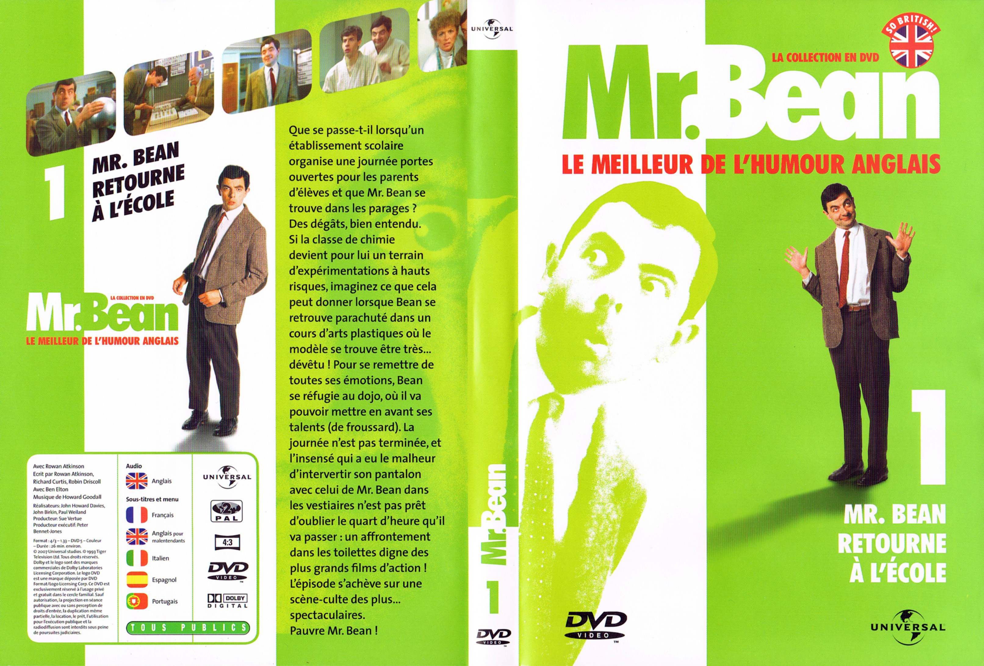 Jaquette DVD Mr Bean Retourne  l