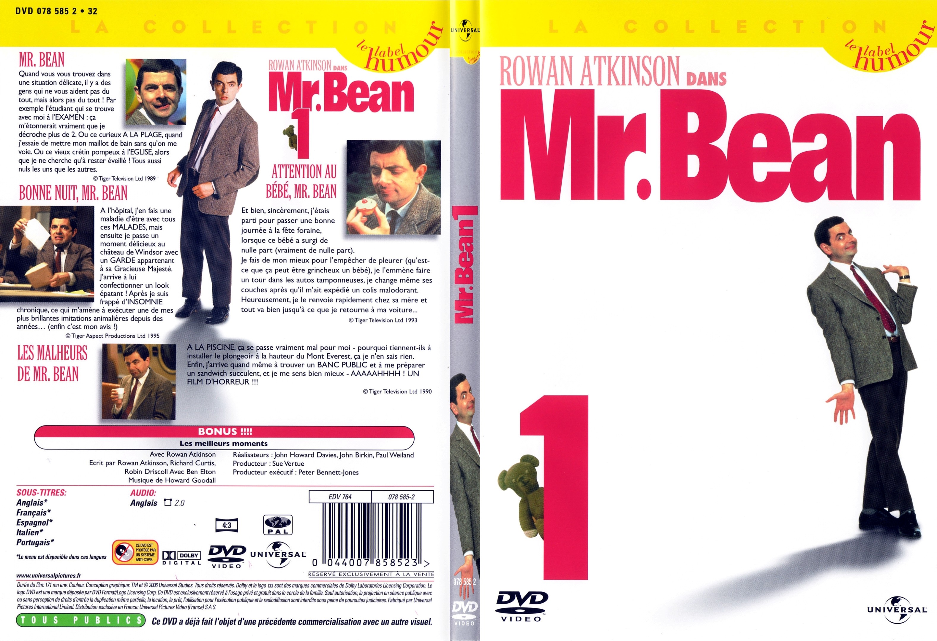 Jaquette DVD Mr Bean la srie vol 1 - SLIM