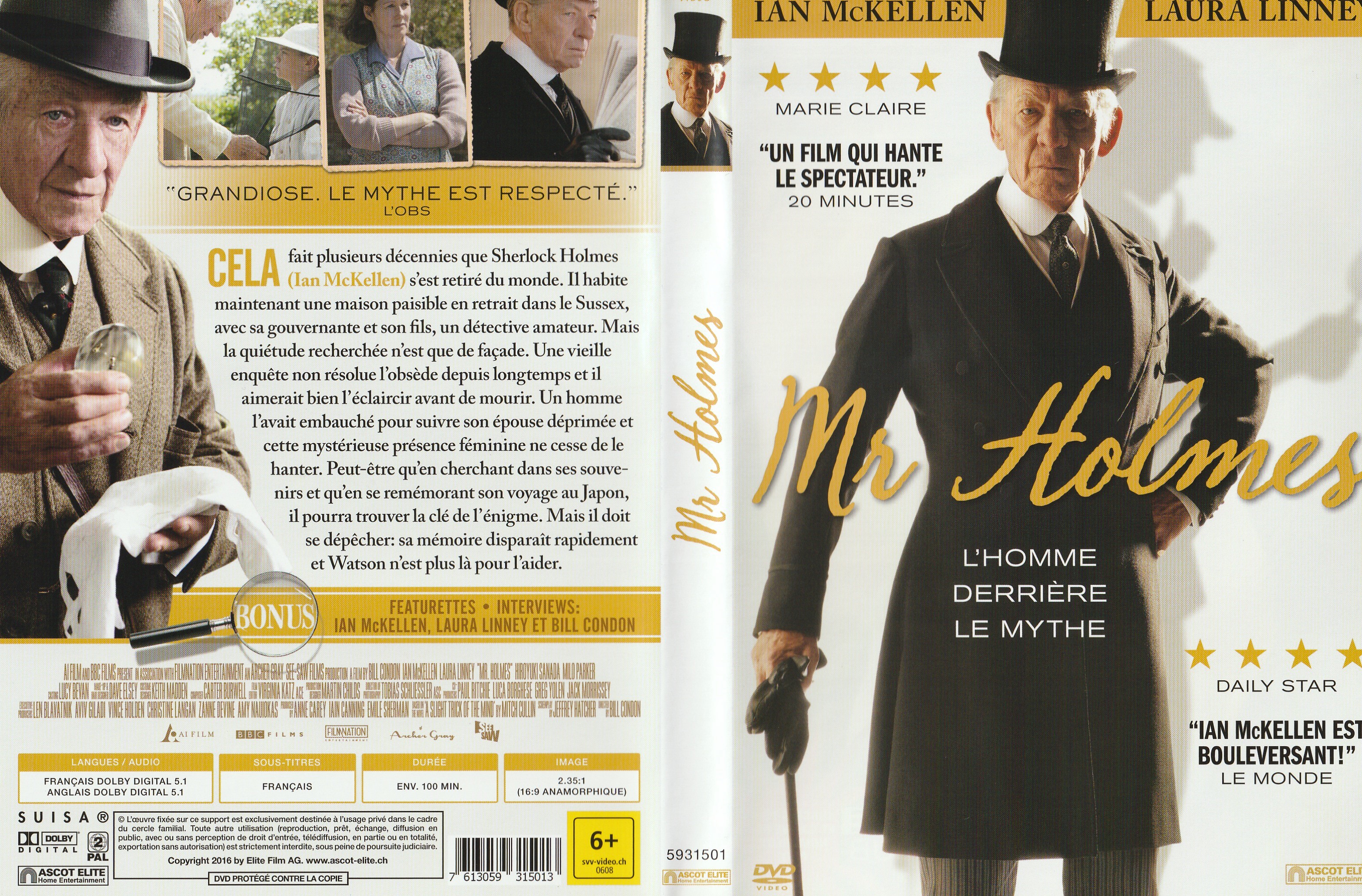 Jaquette DVD Mr Holmes
