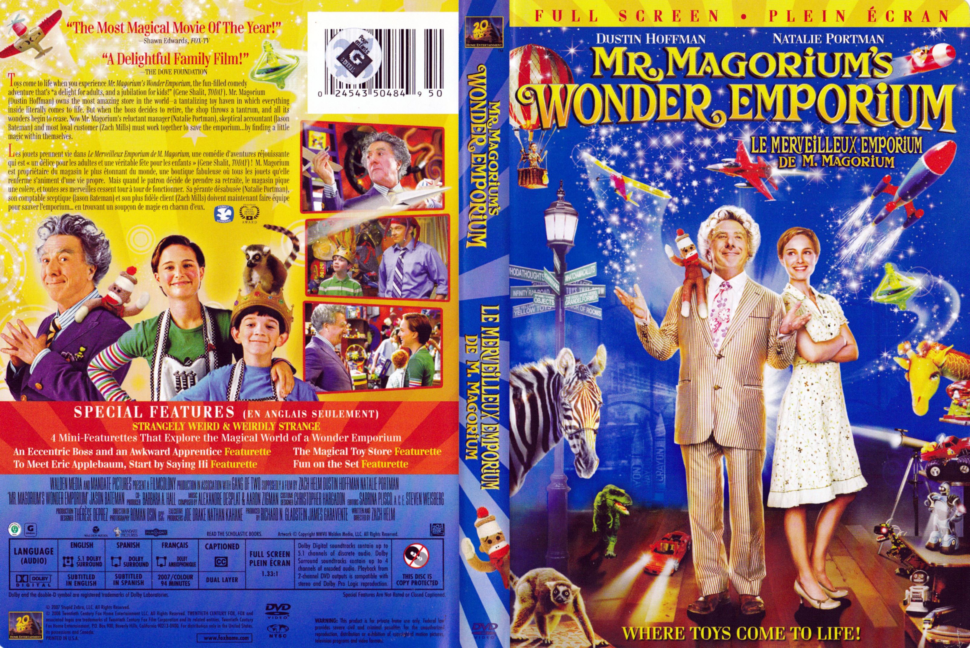 Jaquette DVD Mr Magorium wonder emporium - Le merveilleux emporium de M Magorium (Canadienne)