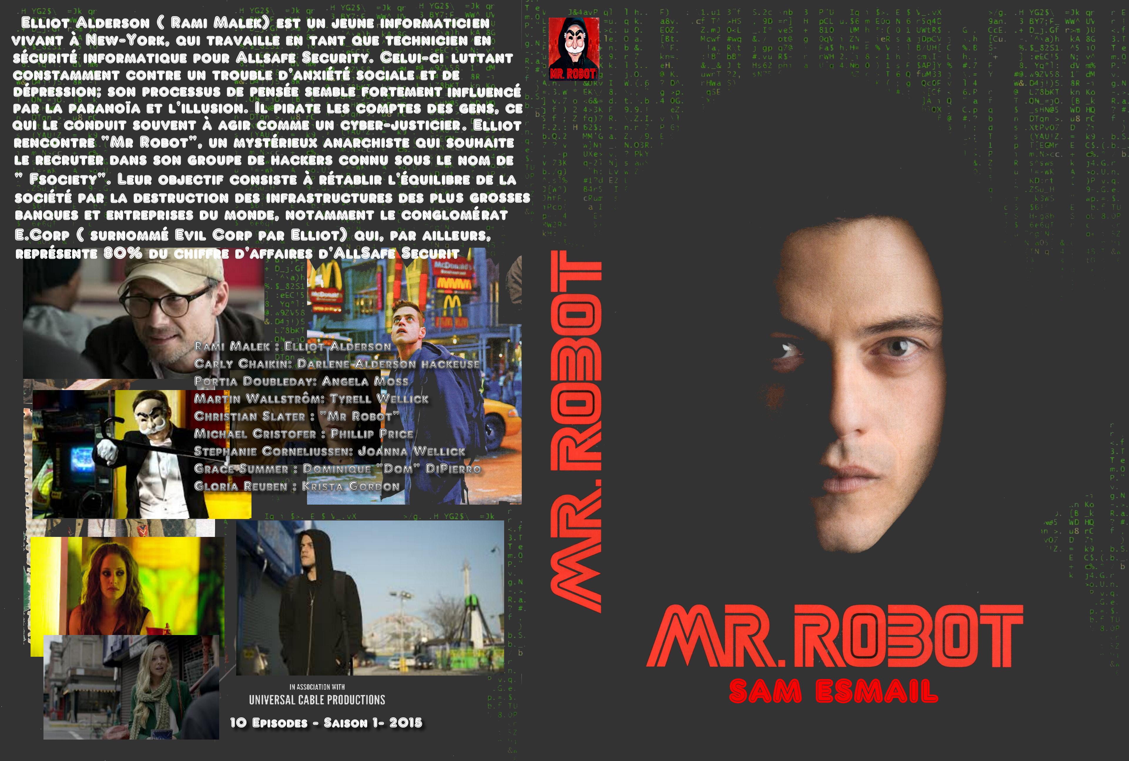 Jaquette DVD Mr Robot Saison 1 custom