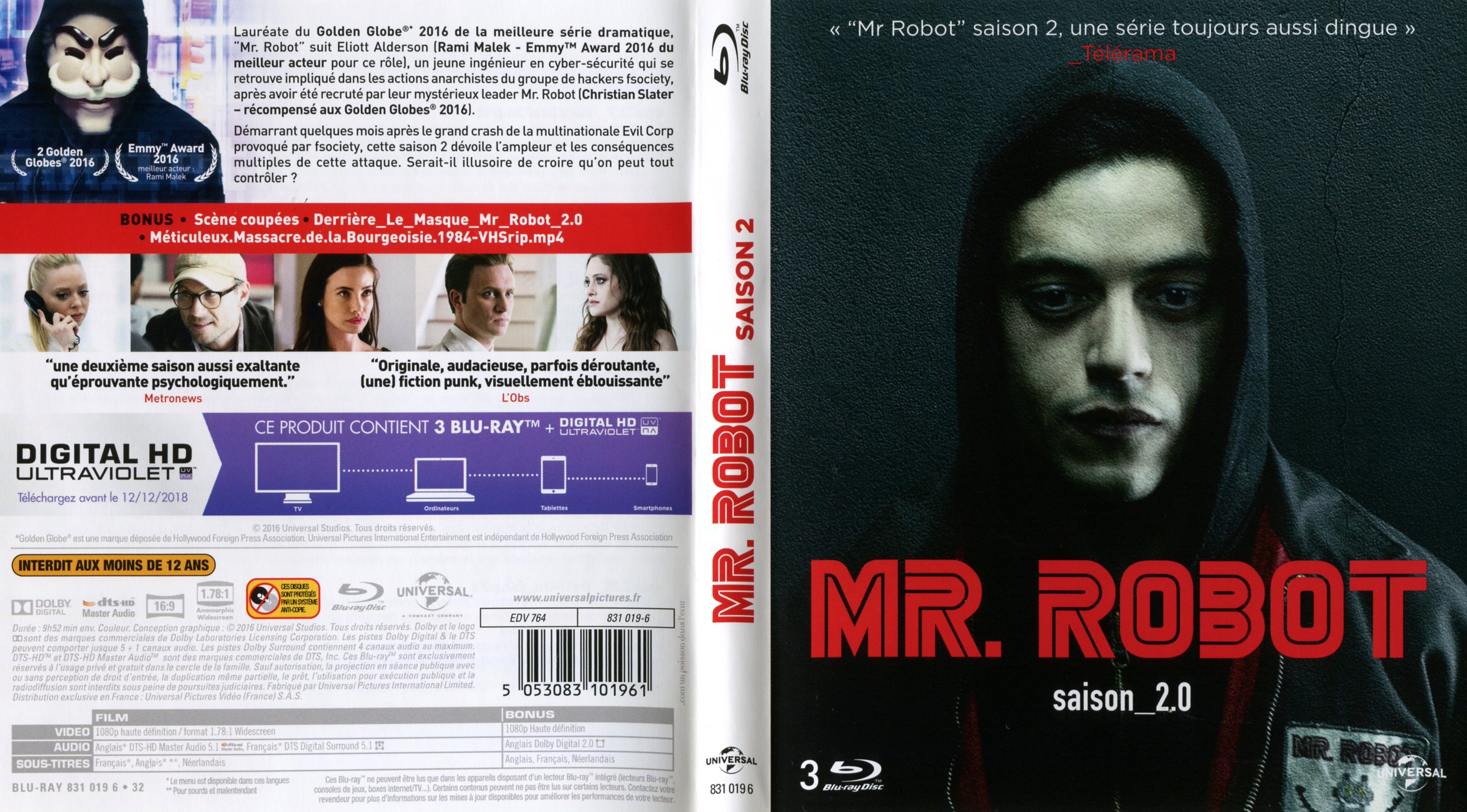Jaquette DVD Mr Robot Saison 2 (BLU-RAY)