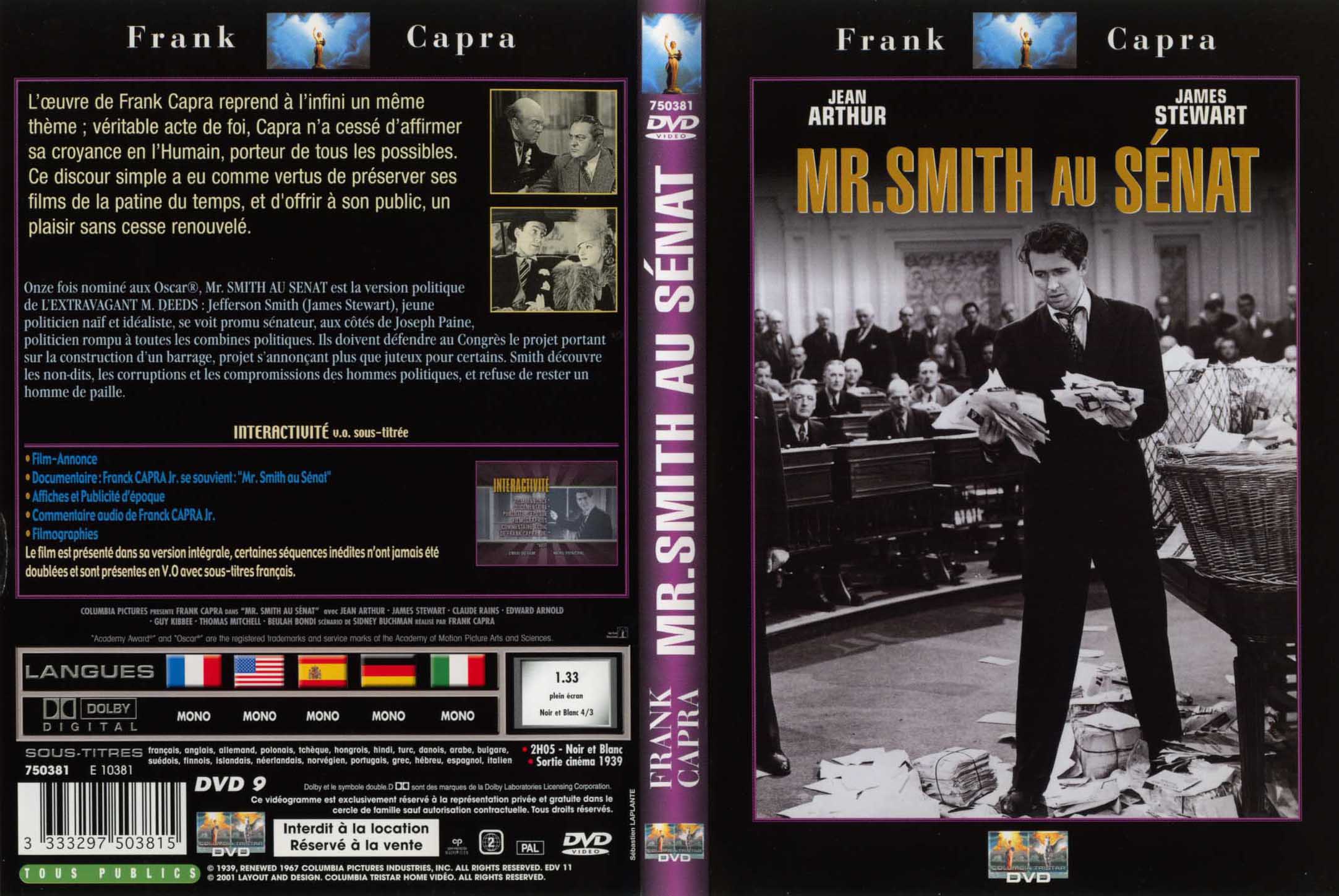 Jaquette DVD Mr Smith au snat