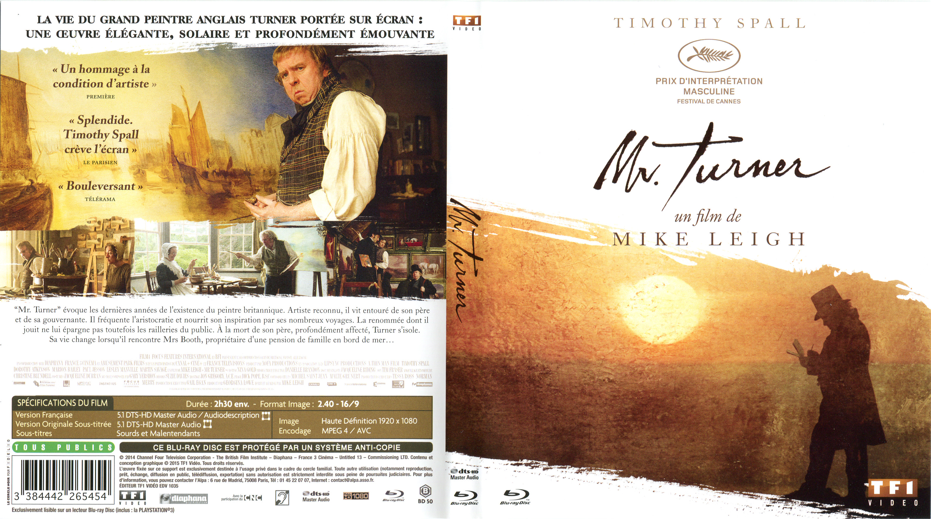 Jaquette DVD Mr Turner (BLU-RAY)