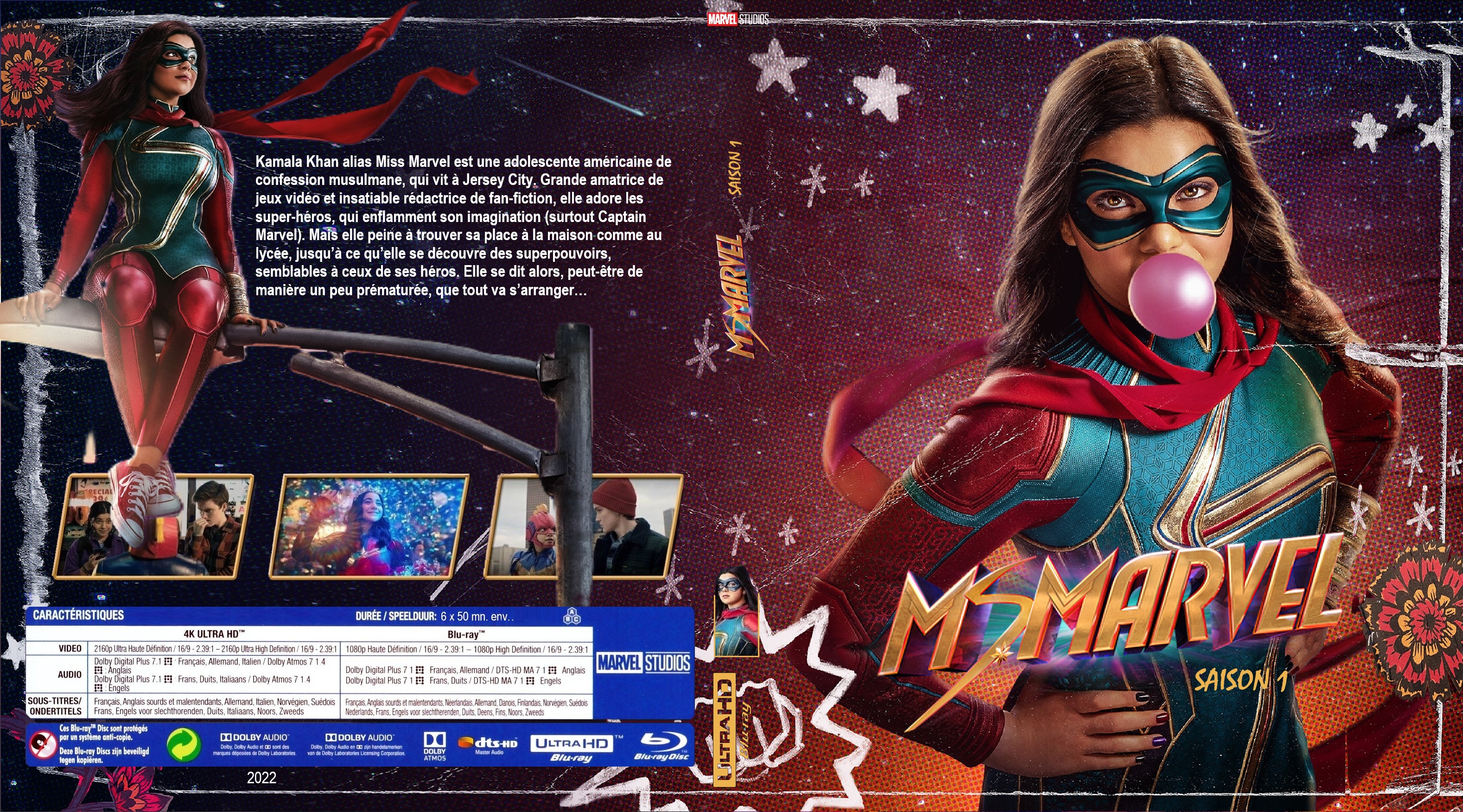 Jaquette DVD Ms Marvel saison 1 4K custom (BLU-RAY)