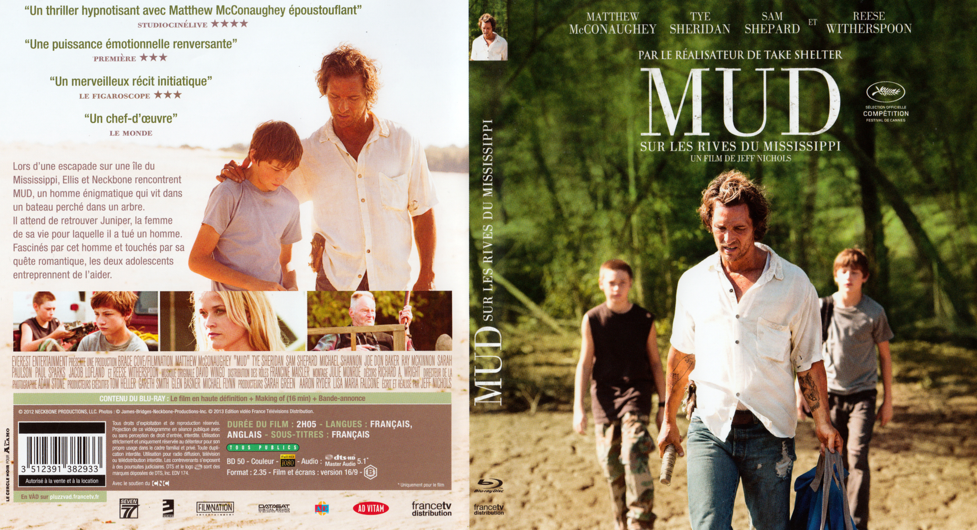 Jaquette DVD Mud Sur les rives du Mississippi (BLU-RAY)