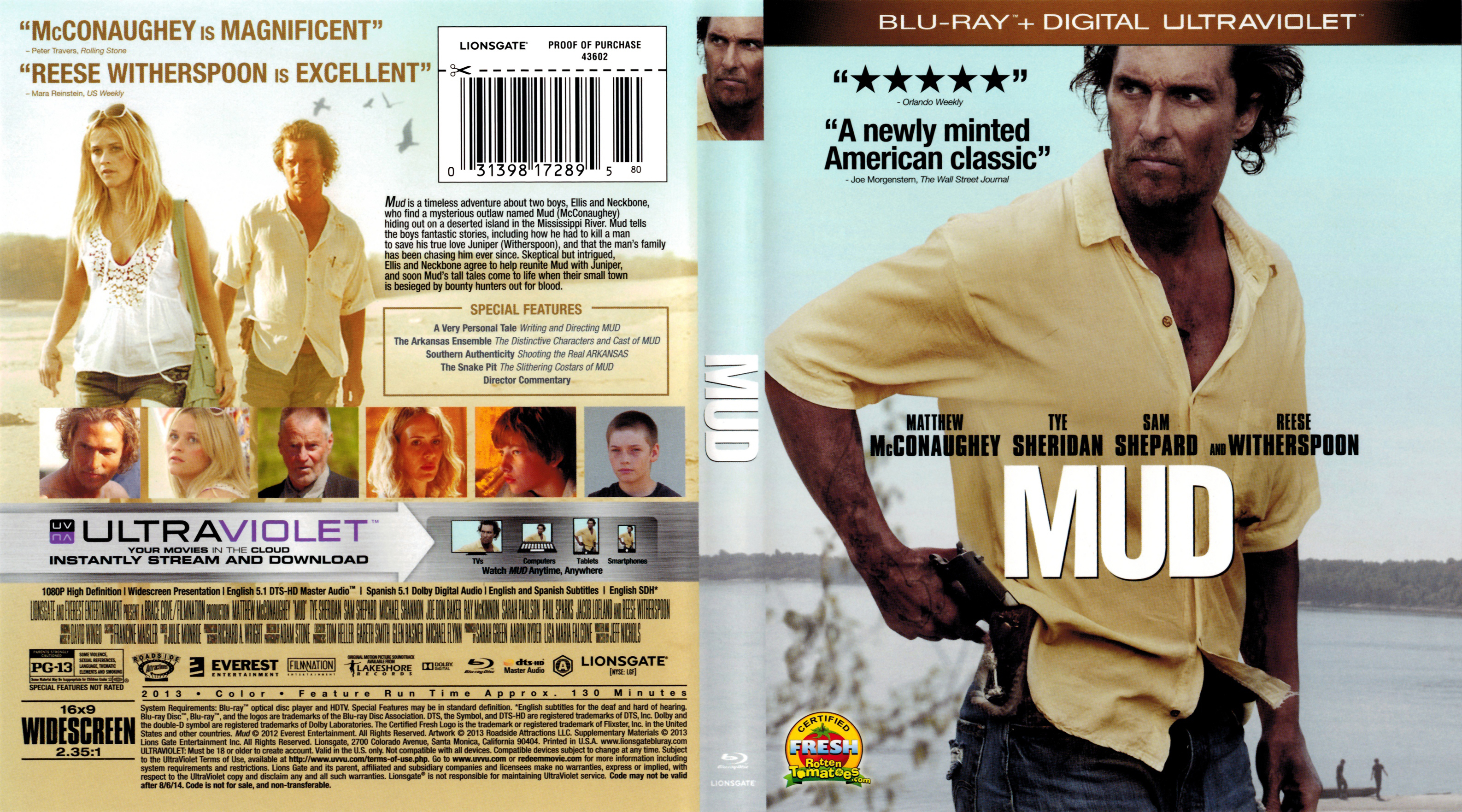 Jaquette DVD Mud Sur les rives du Mississippi (Canadienne) (BLU-RAY)