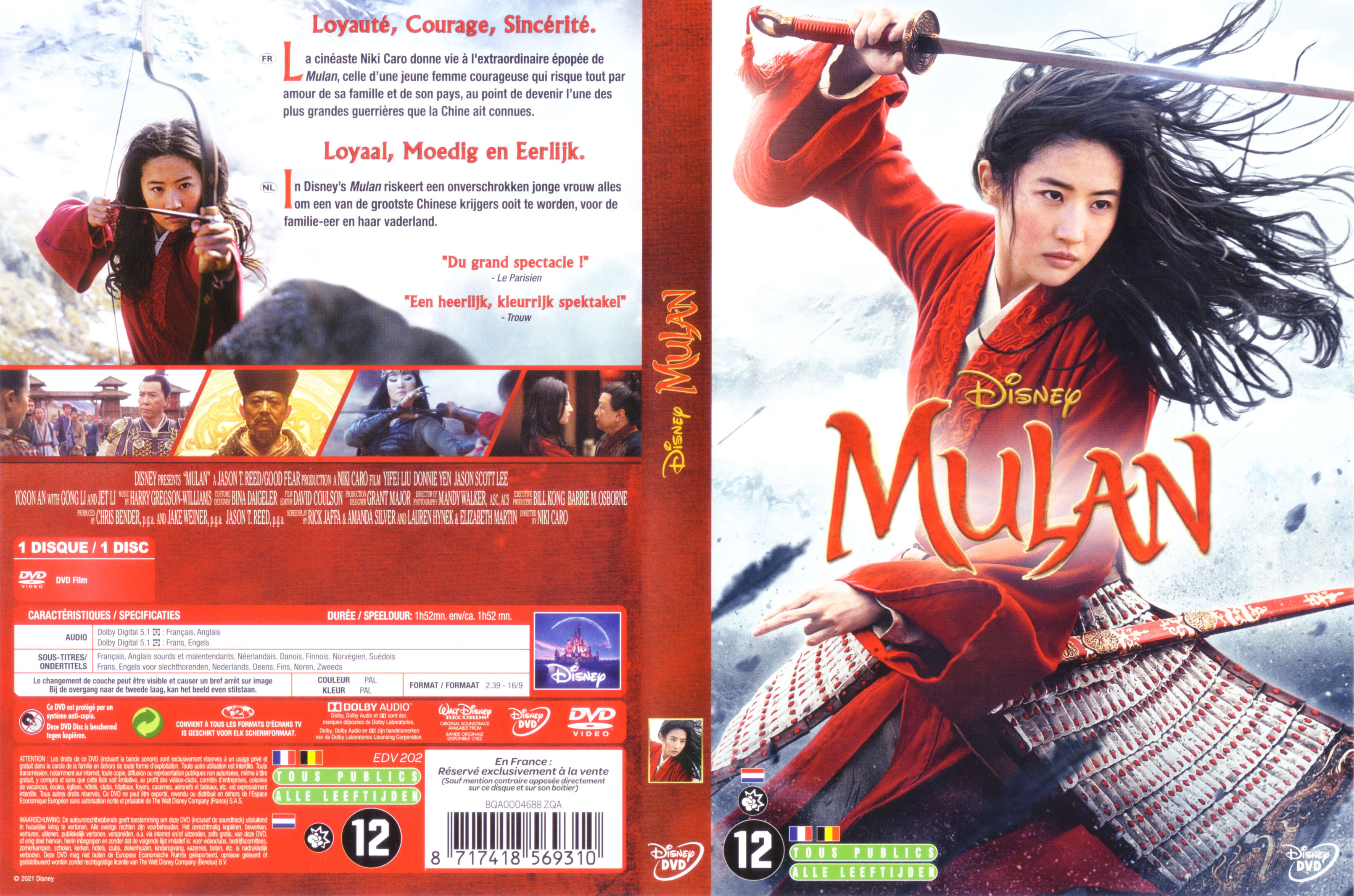 Jaquette DVD Mulan 2020