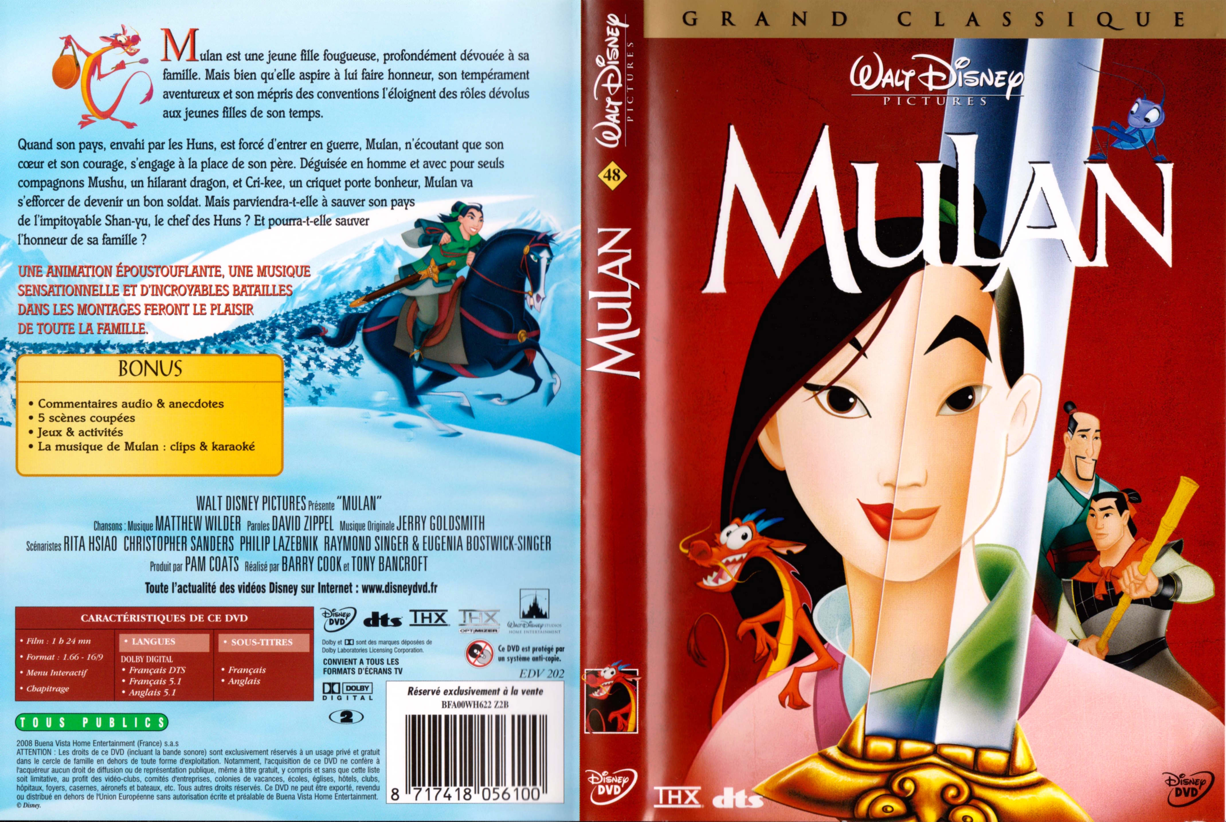 Jaquette DVD Mulan v3