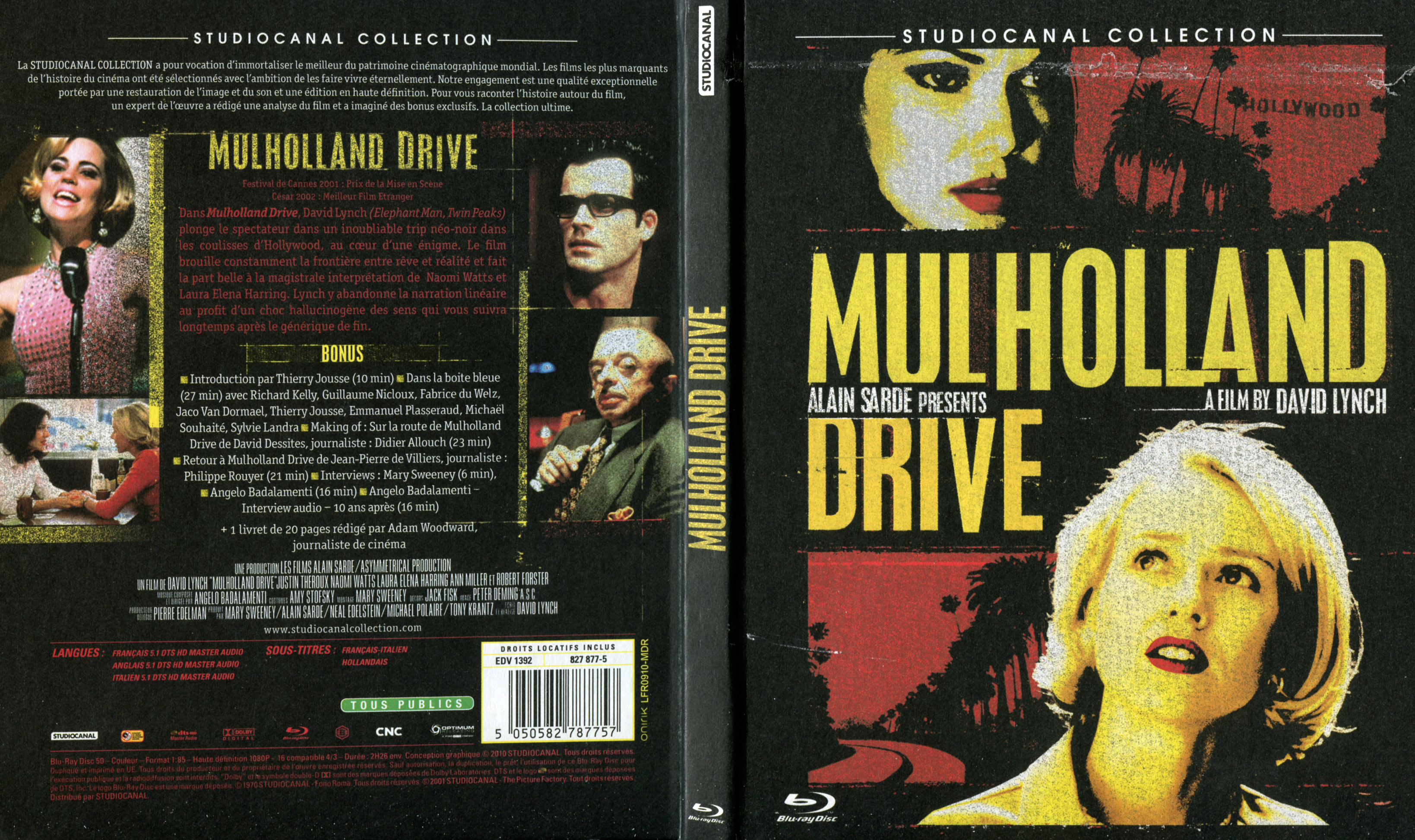 Jaquette DVD Mulholland drive (BLU-RAY)
