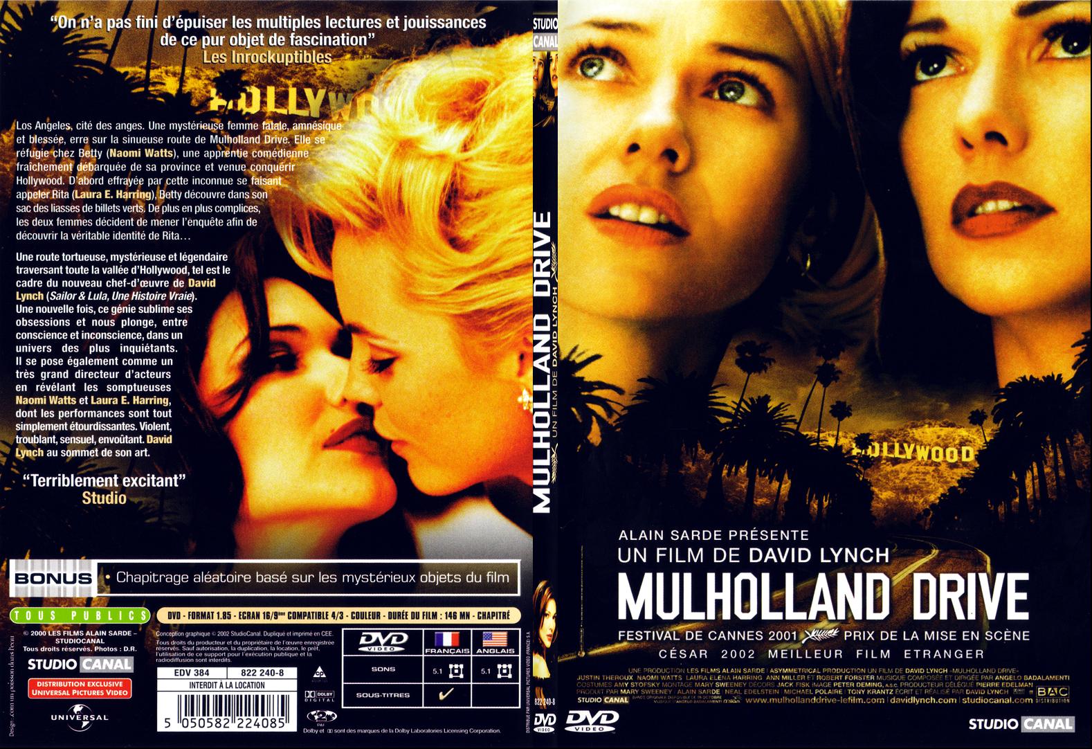 Jaquette DVD Mulholland drive - SLIM