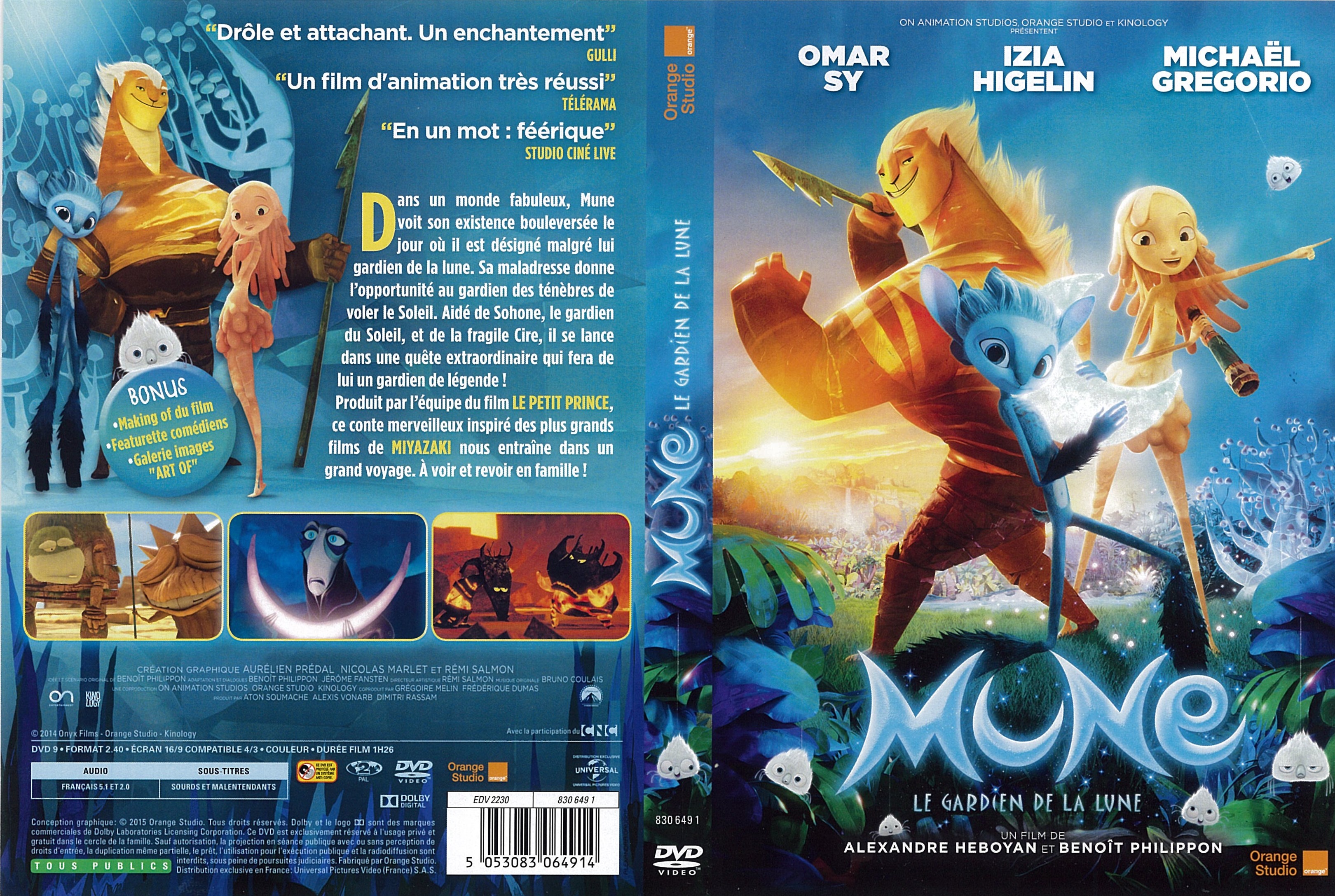 Jaquette DVD Mune Le gardien de la lune