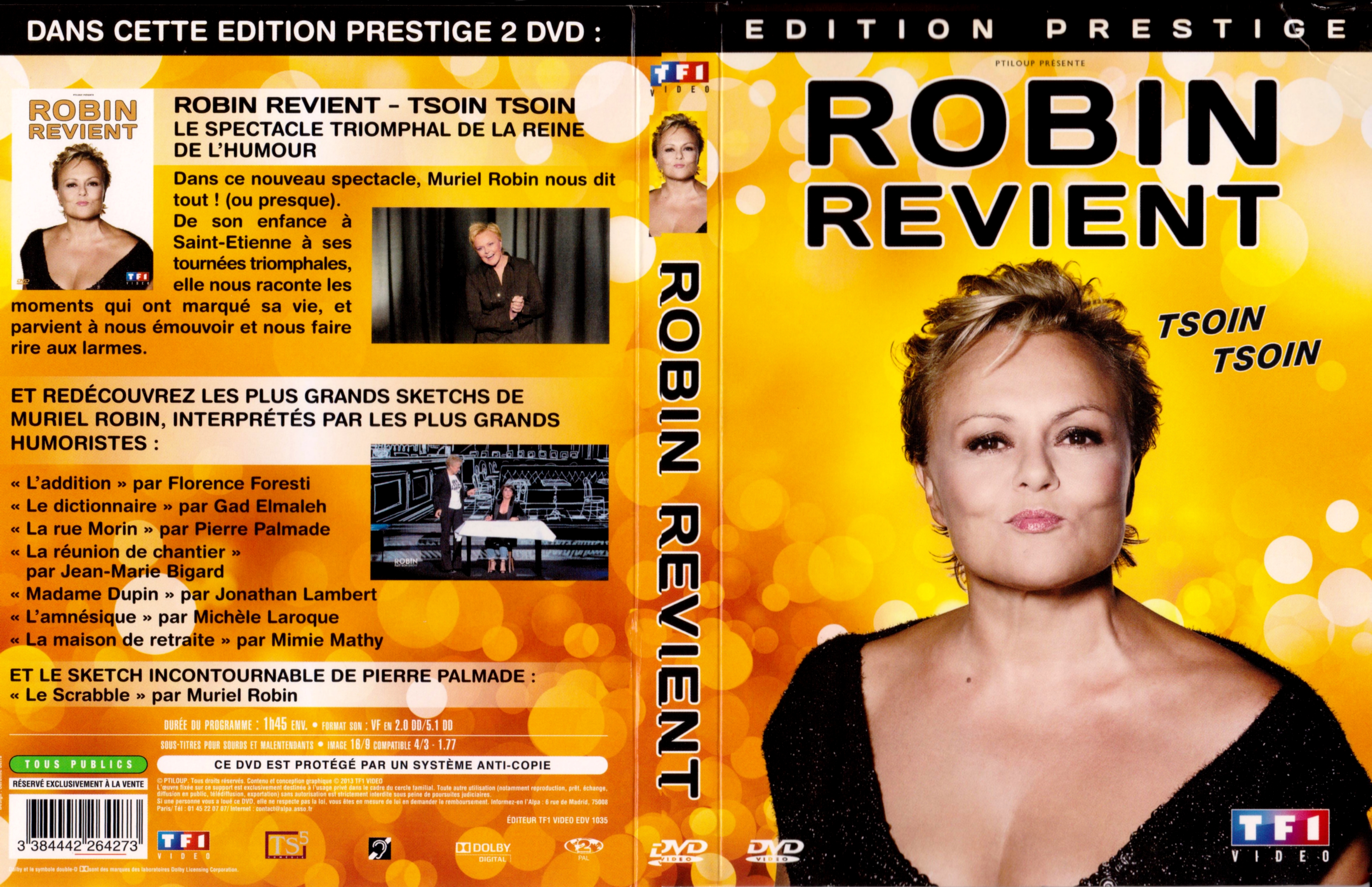 Jaquette DVD Muriel Robin revient tsoin tsoin
