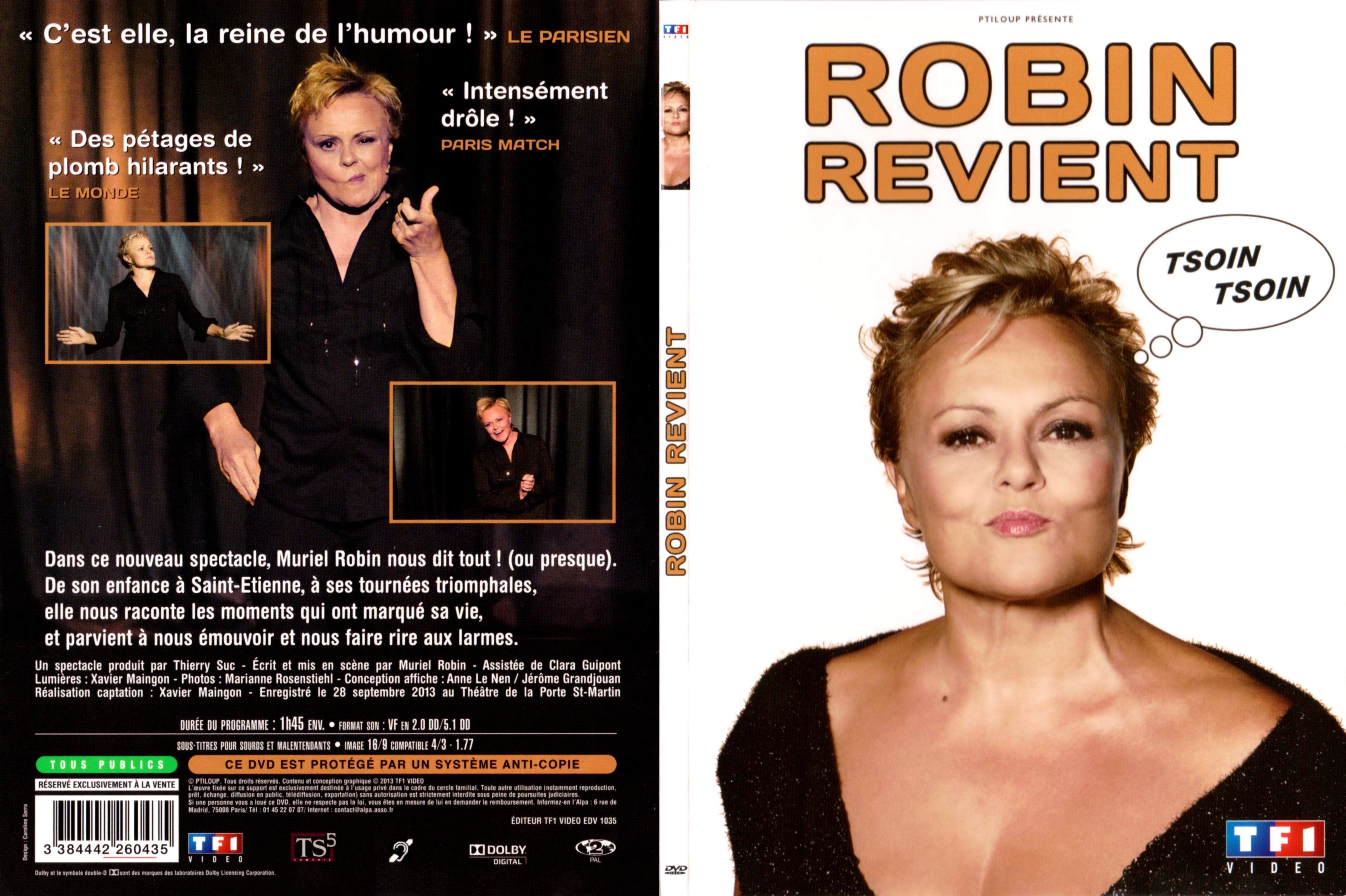 Jaquette DVD Muriel Robin revient tsoin tsoin v2