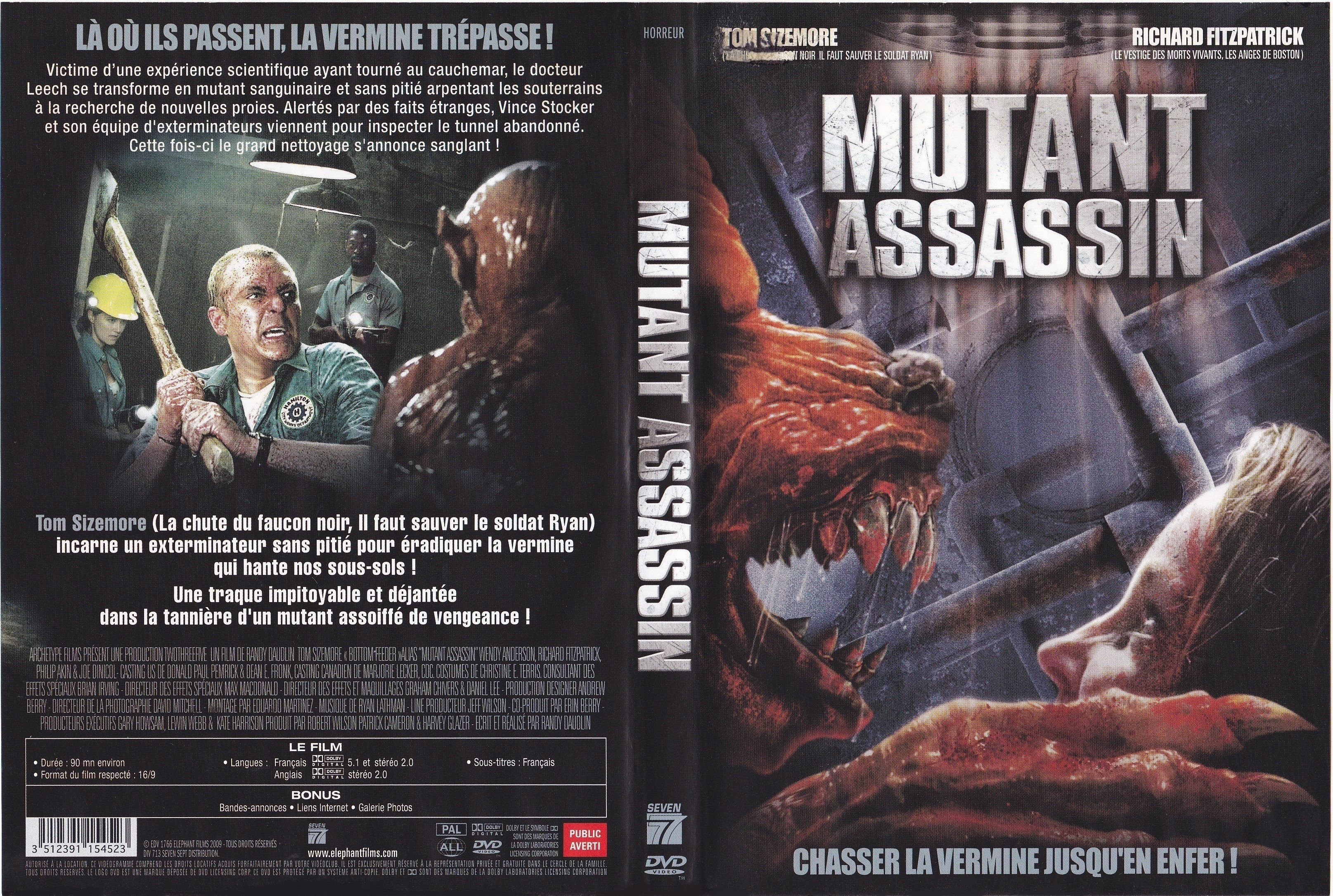 Jaquette DVD Mutant Assassin