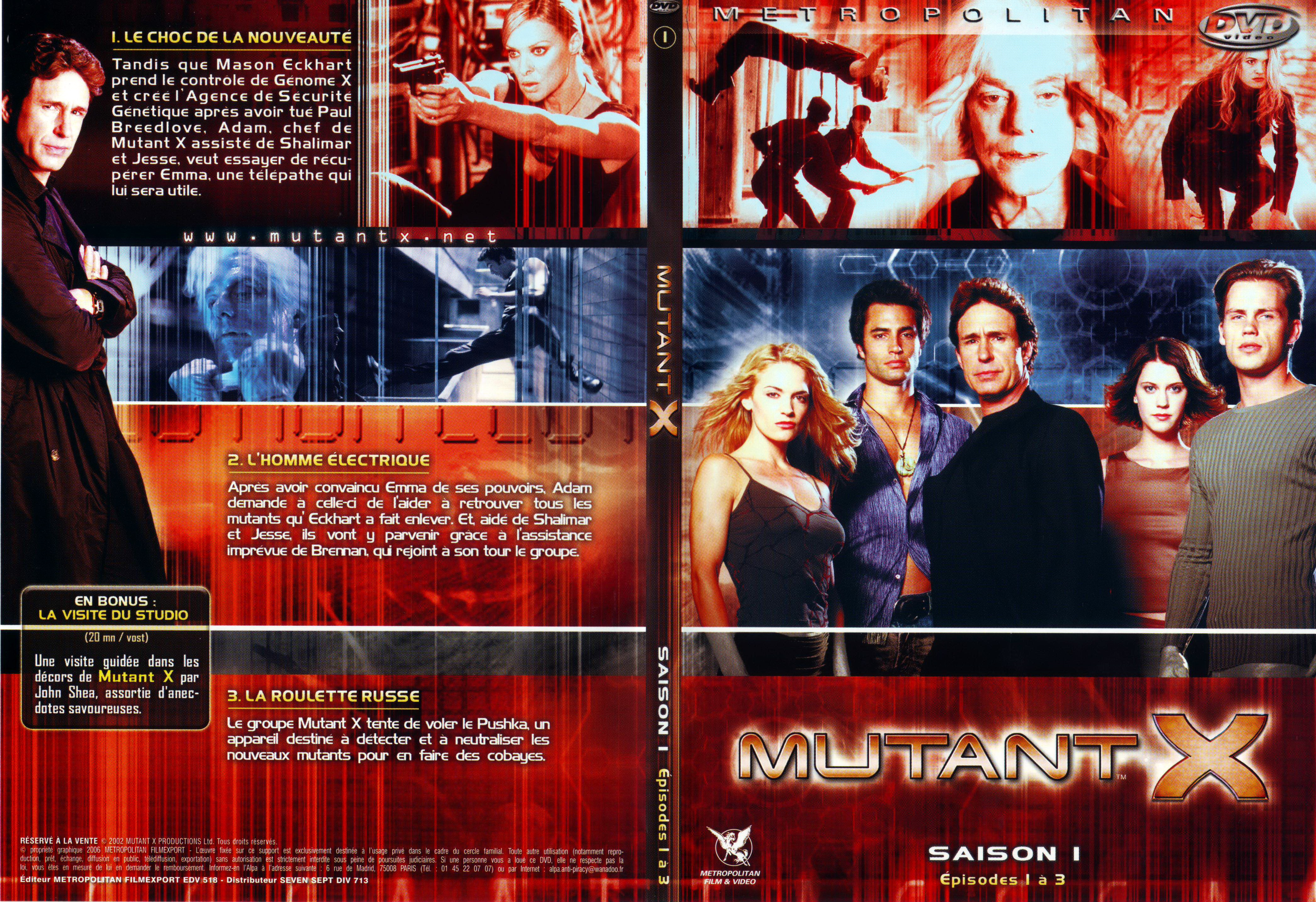 Jaquette DVD Mutant X saison 1 DVD 1