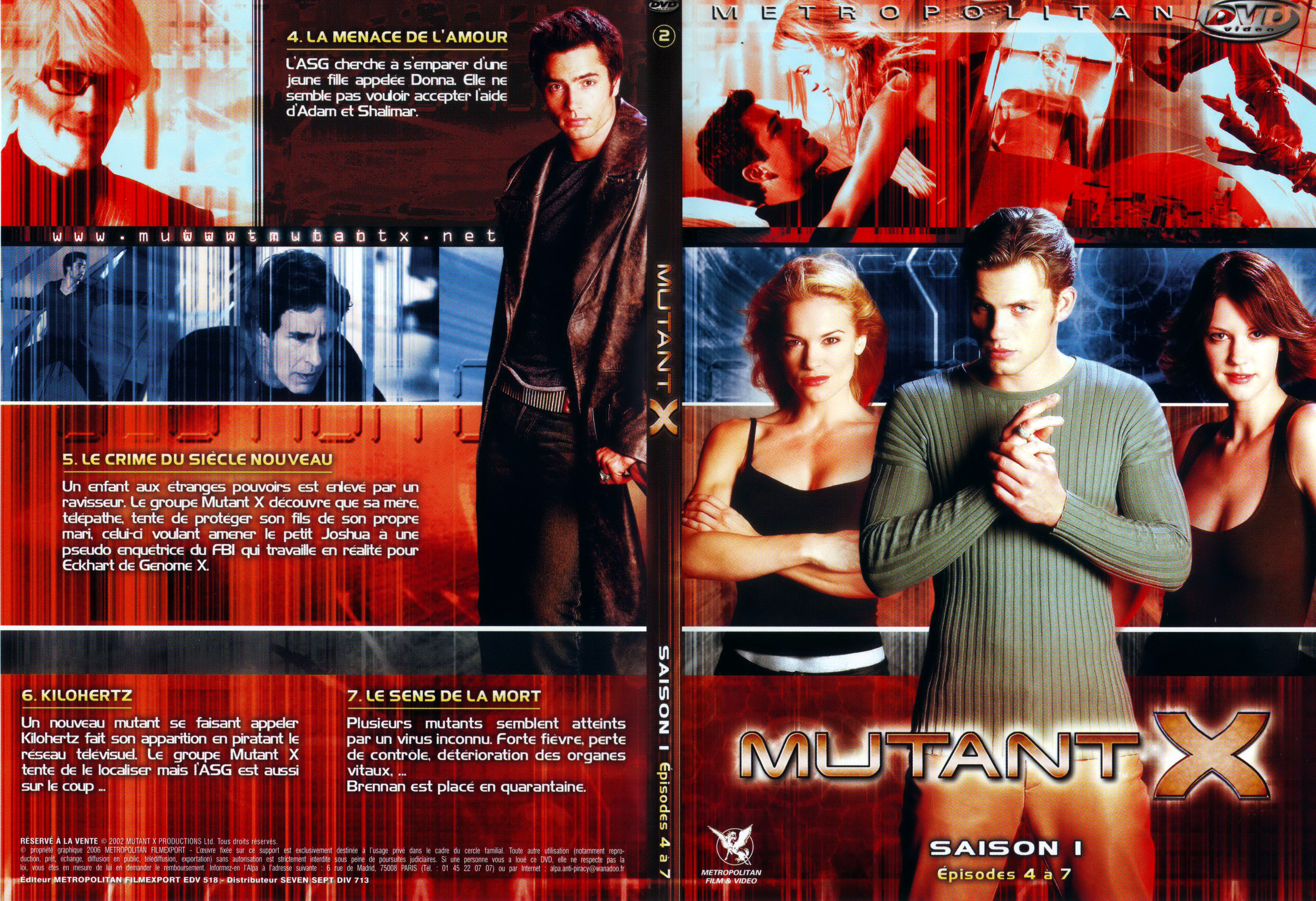 Jaquette DVD Mutant X saison 1 DVD 2
