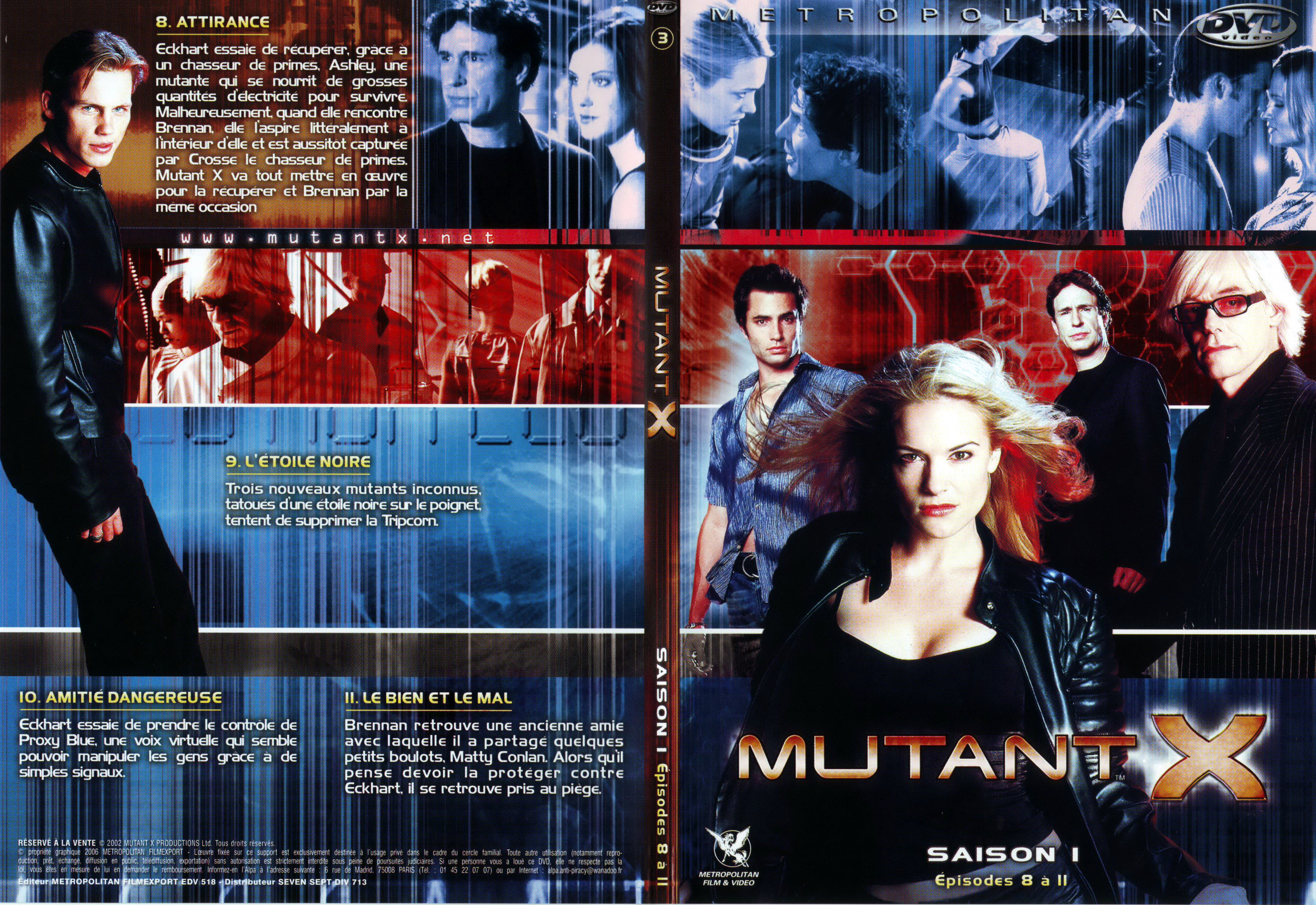 Jaquette DVD Mutant X saison 1 DVD 3