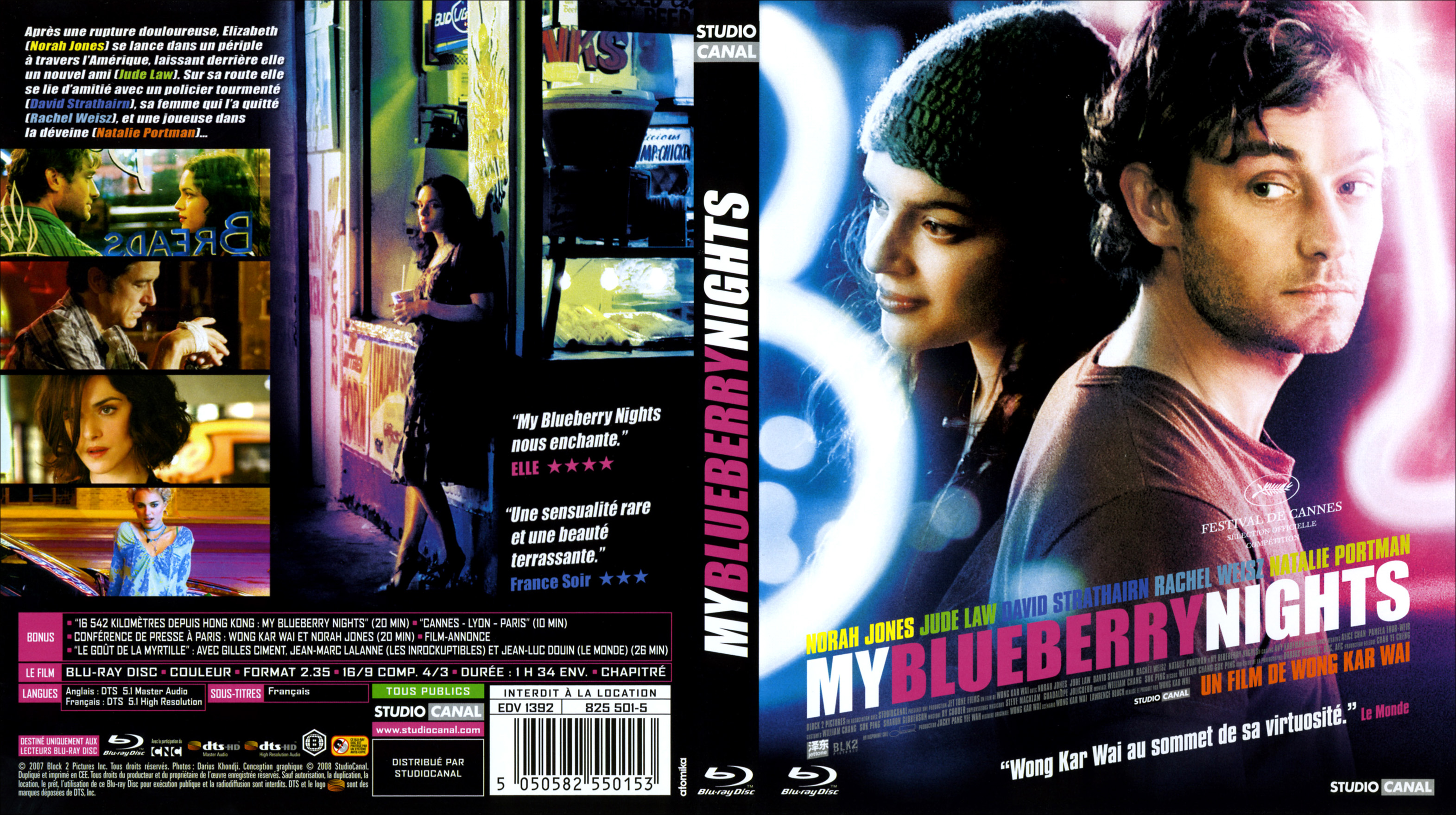 Jaquette DVD My blueberry nights (BLU-RAY)