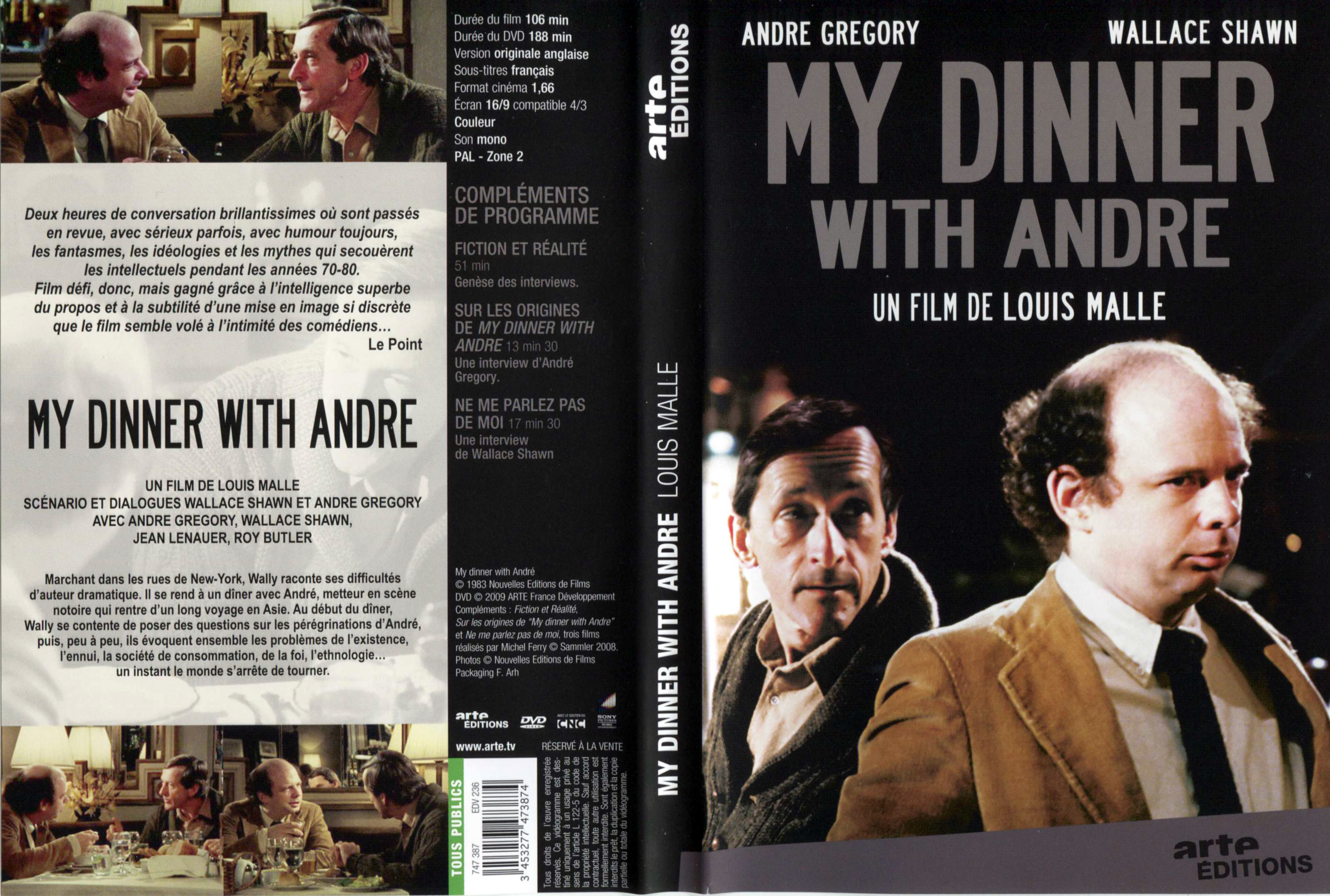 Jaquette DVD My dinner with Andr