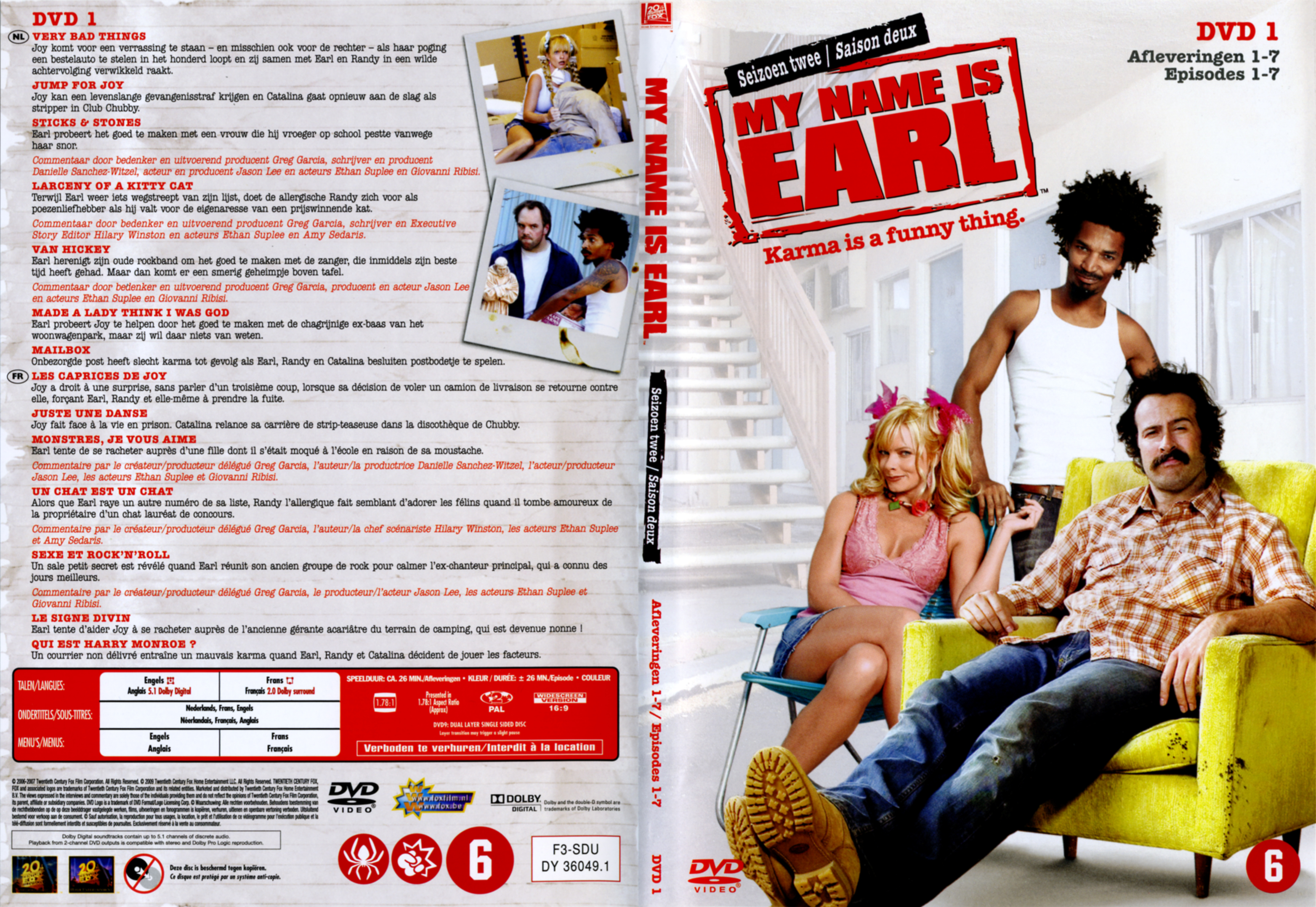 Jaquette DVD My name is Earl Saison 2 DVD 1