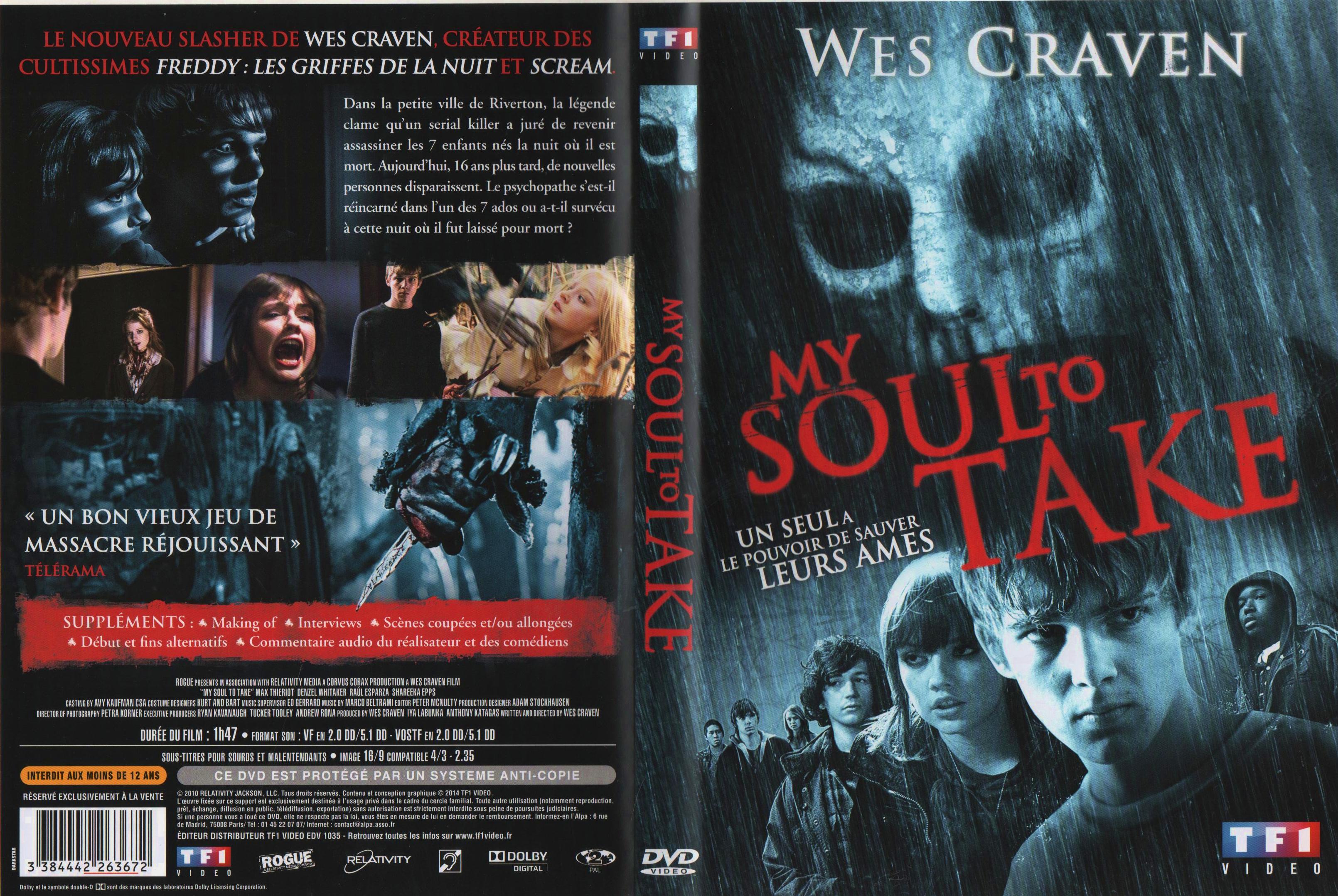 Jaquette DVD My soul to take