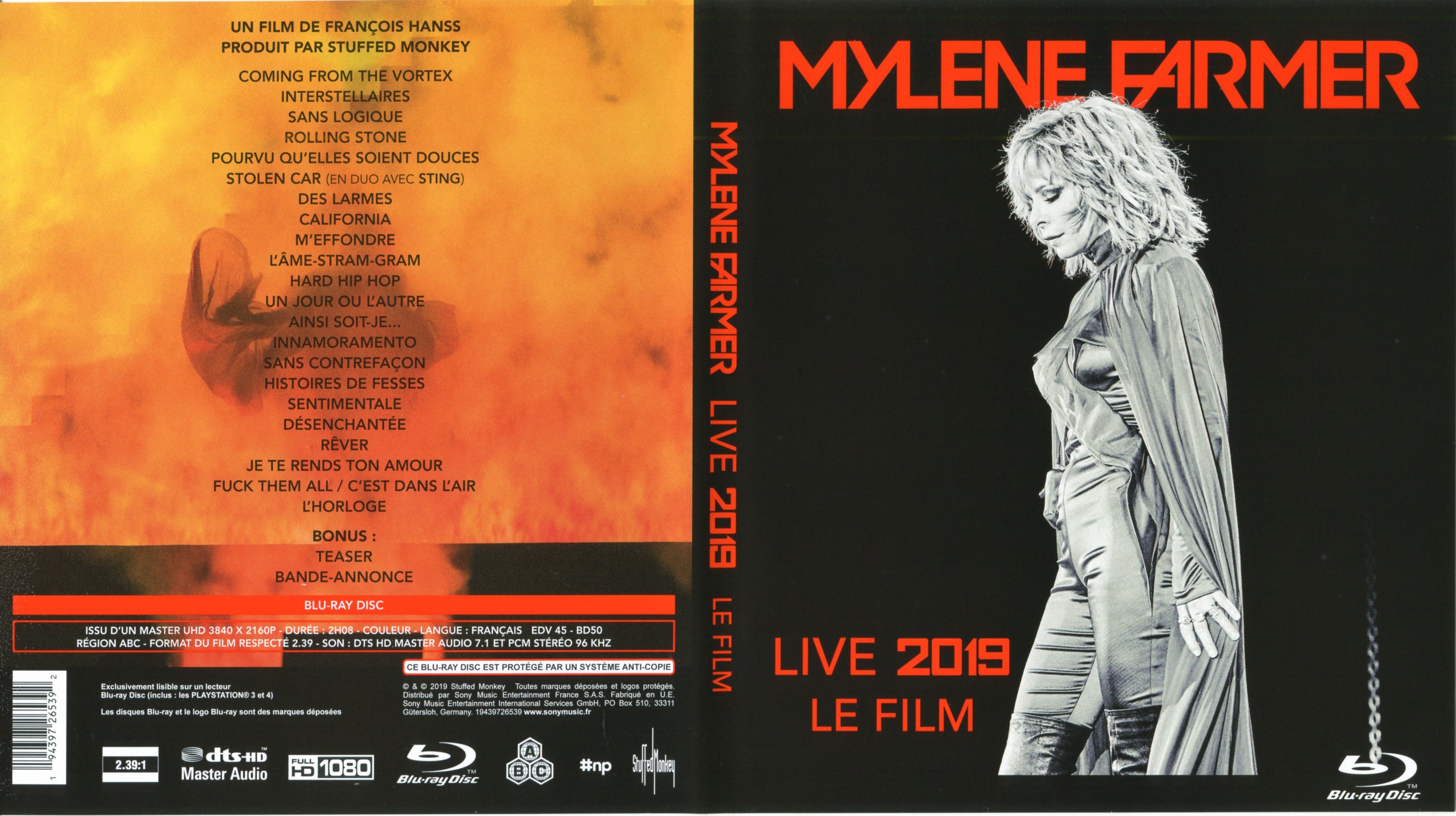 Jaquette DVD Mylene Farmer Live 2019 (BLU-RAY)